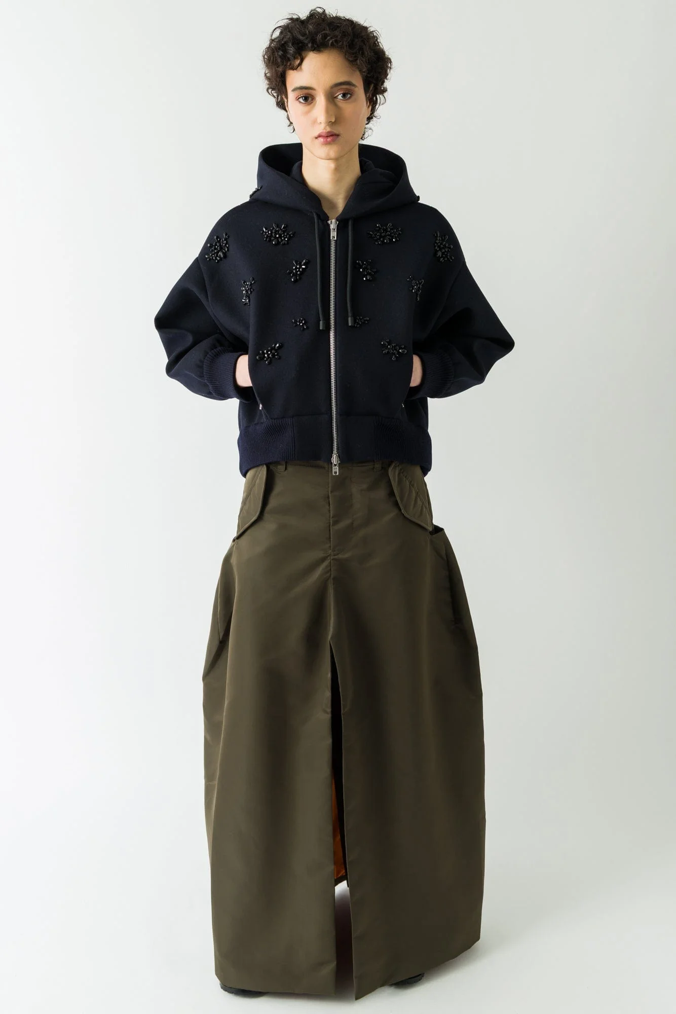 Simone Rocha Hooded Embroidered Bomber Jacket - Image 4