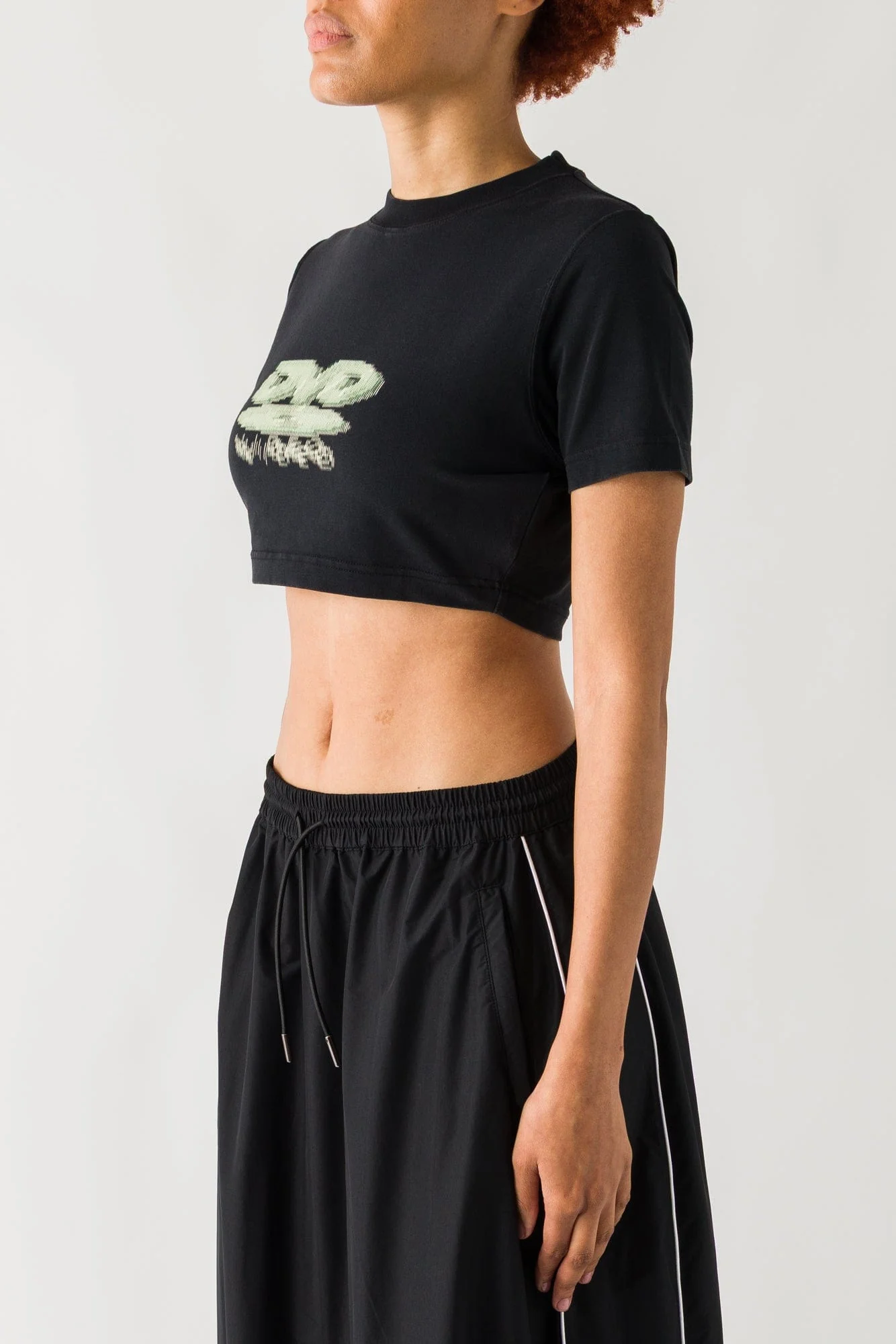 Vetements DVD Cropped Fitted T-Shirt - Image 2