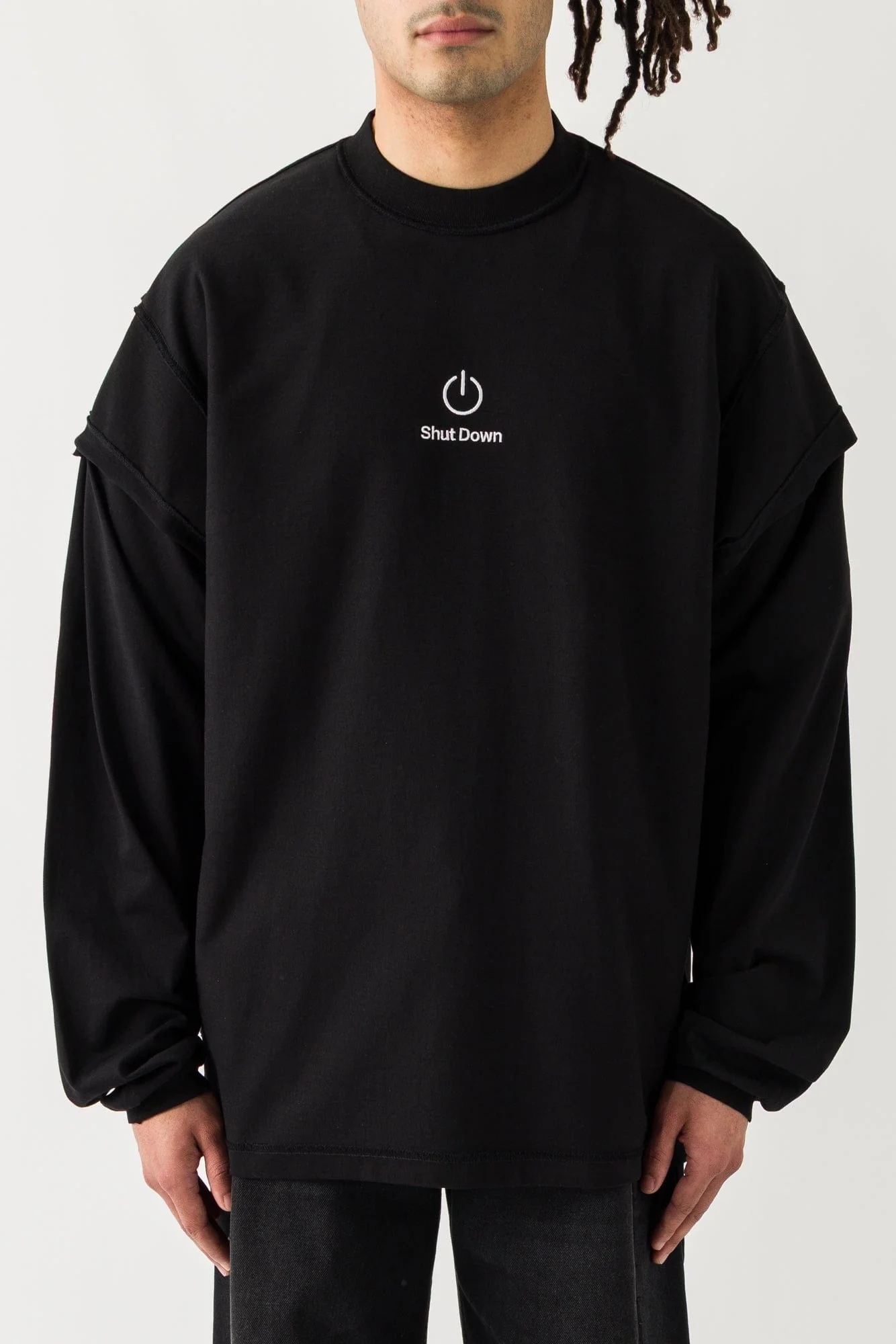 Vetements Shut Down Embroidered Reworked Longsleeve