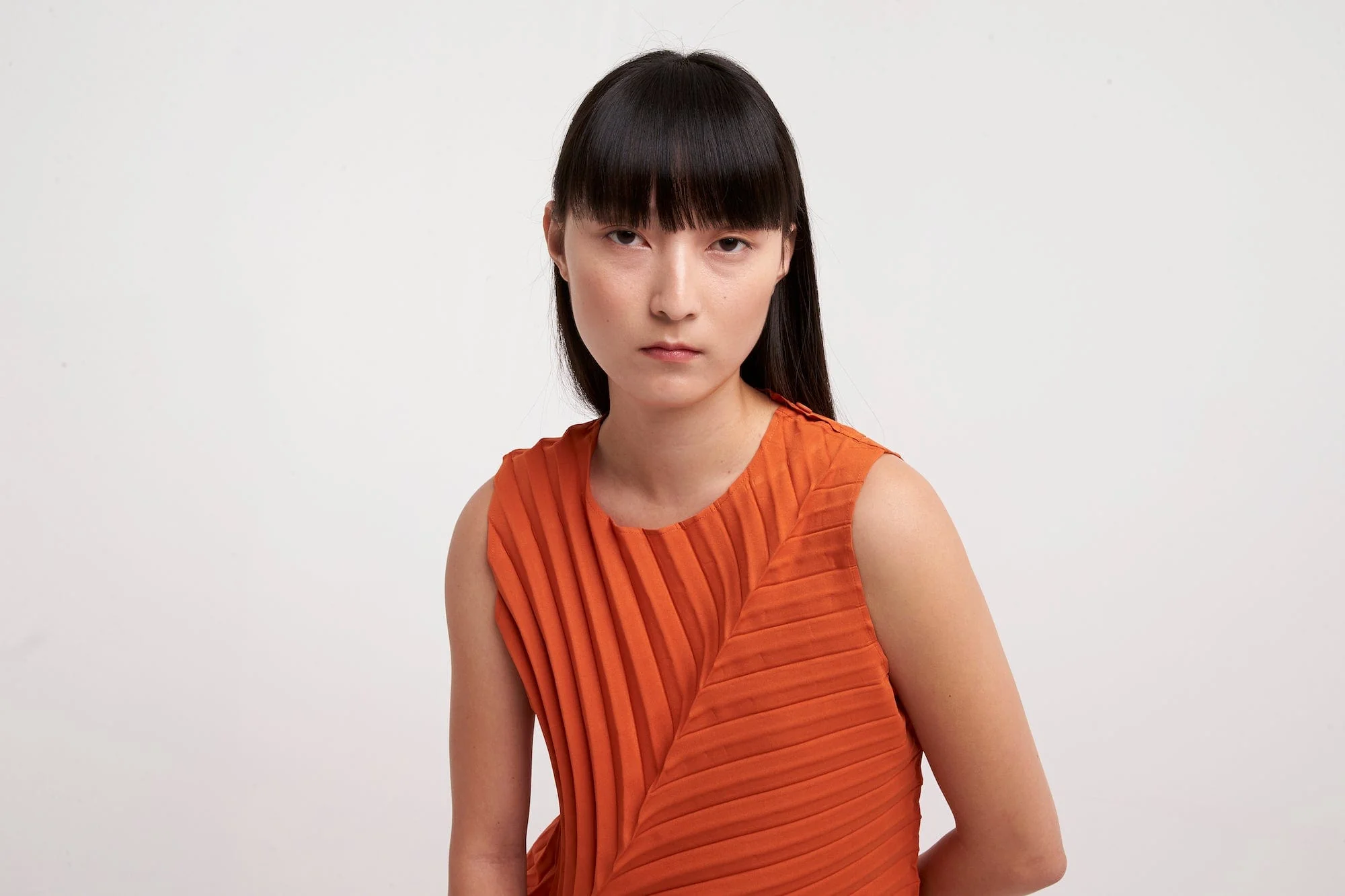 Issey Miyake Curved Pleats Dress - Image 5