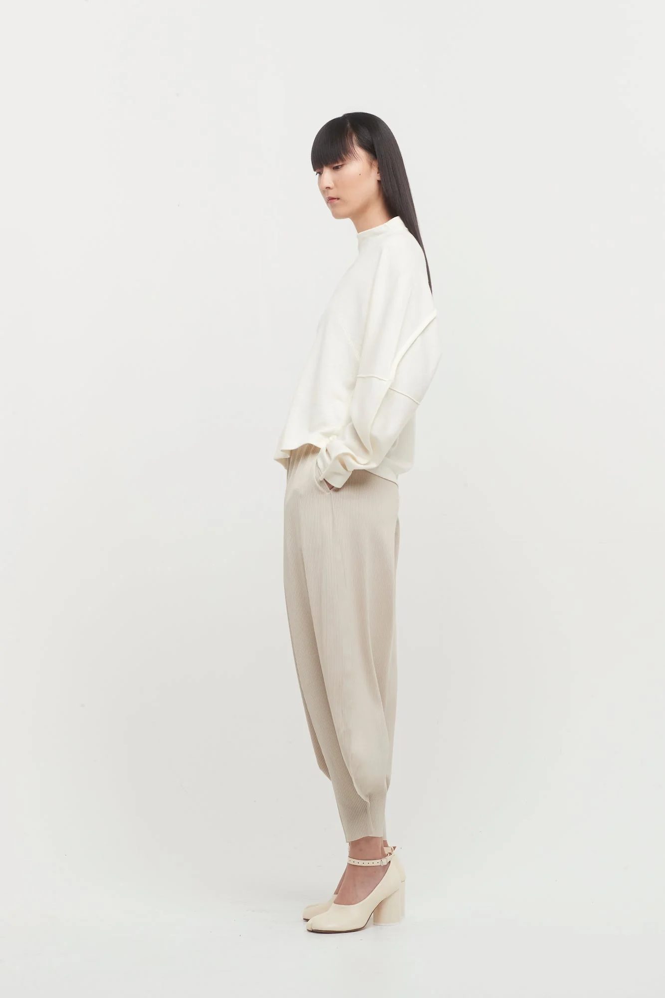 Issey Miyake Tucked Wool Jersey - Image 4