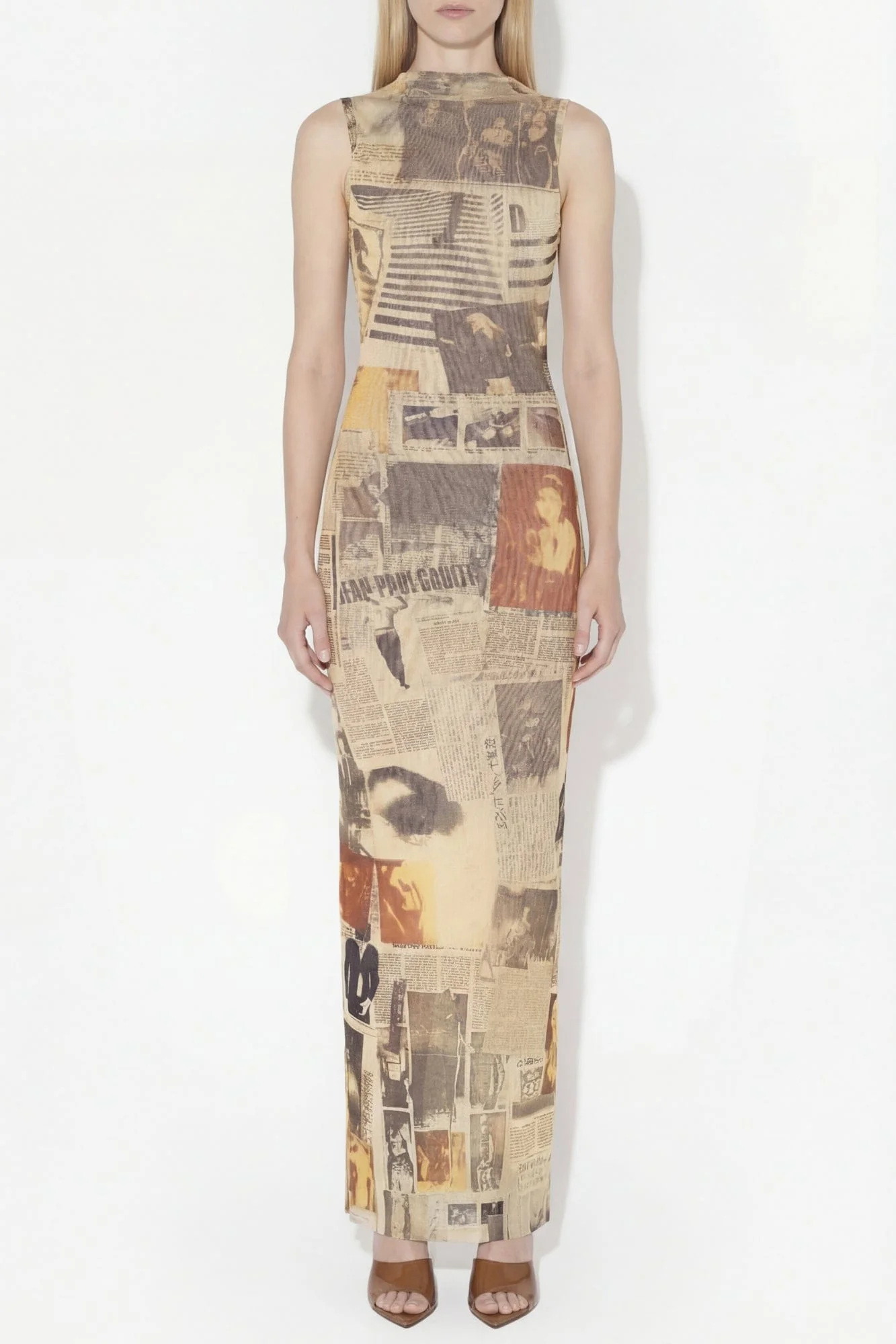 Jean Paul Gaultier High Neck Mesh Dress in Journal