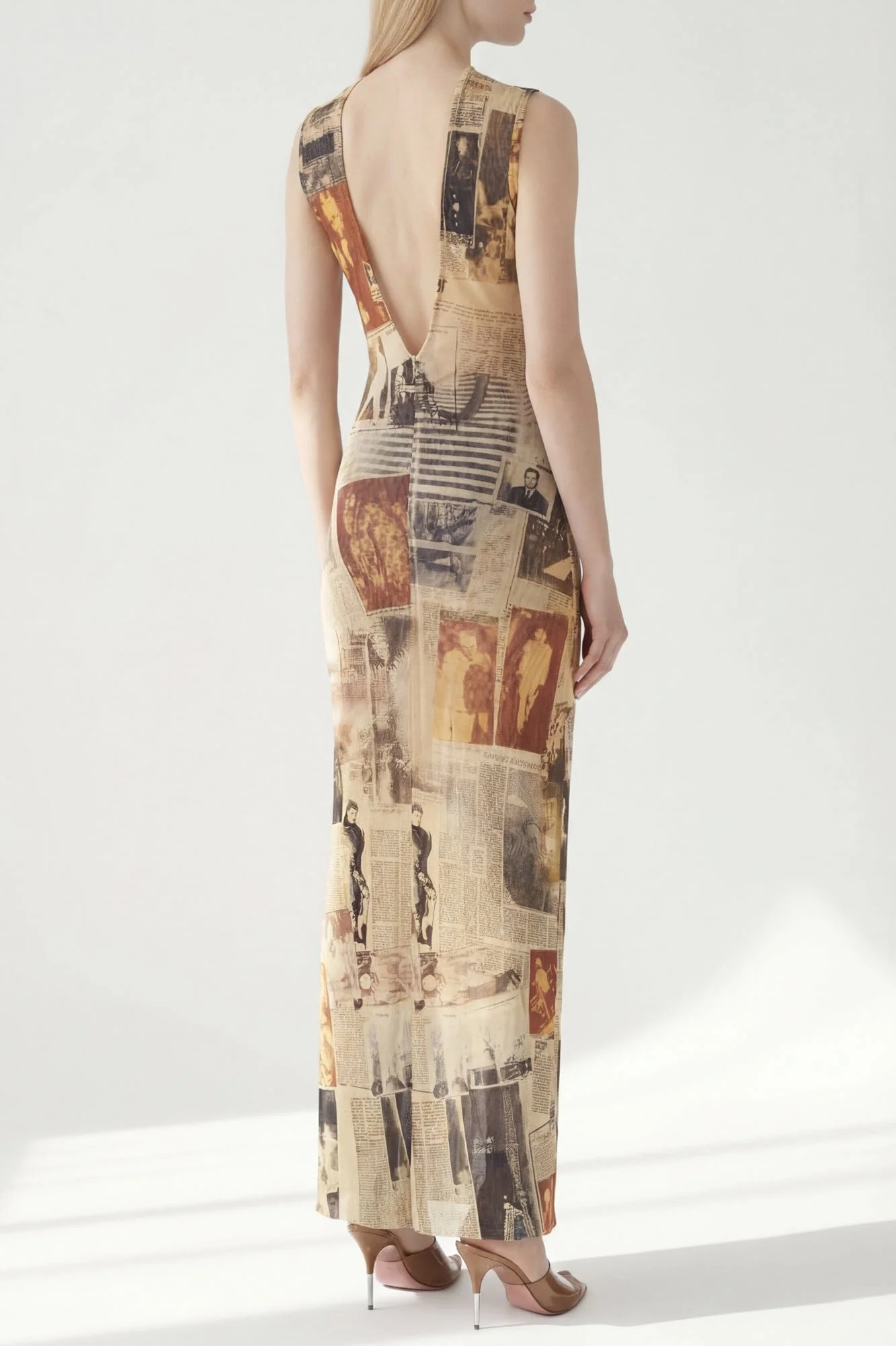 Jean Paul Gaultier High Neck Mesh Dress in Journal - Image 2