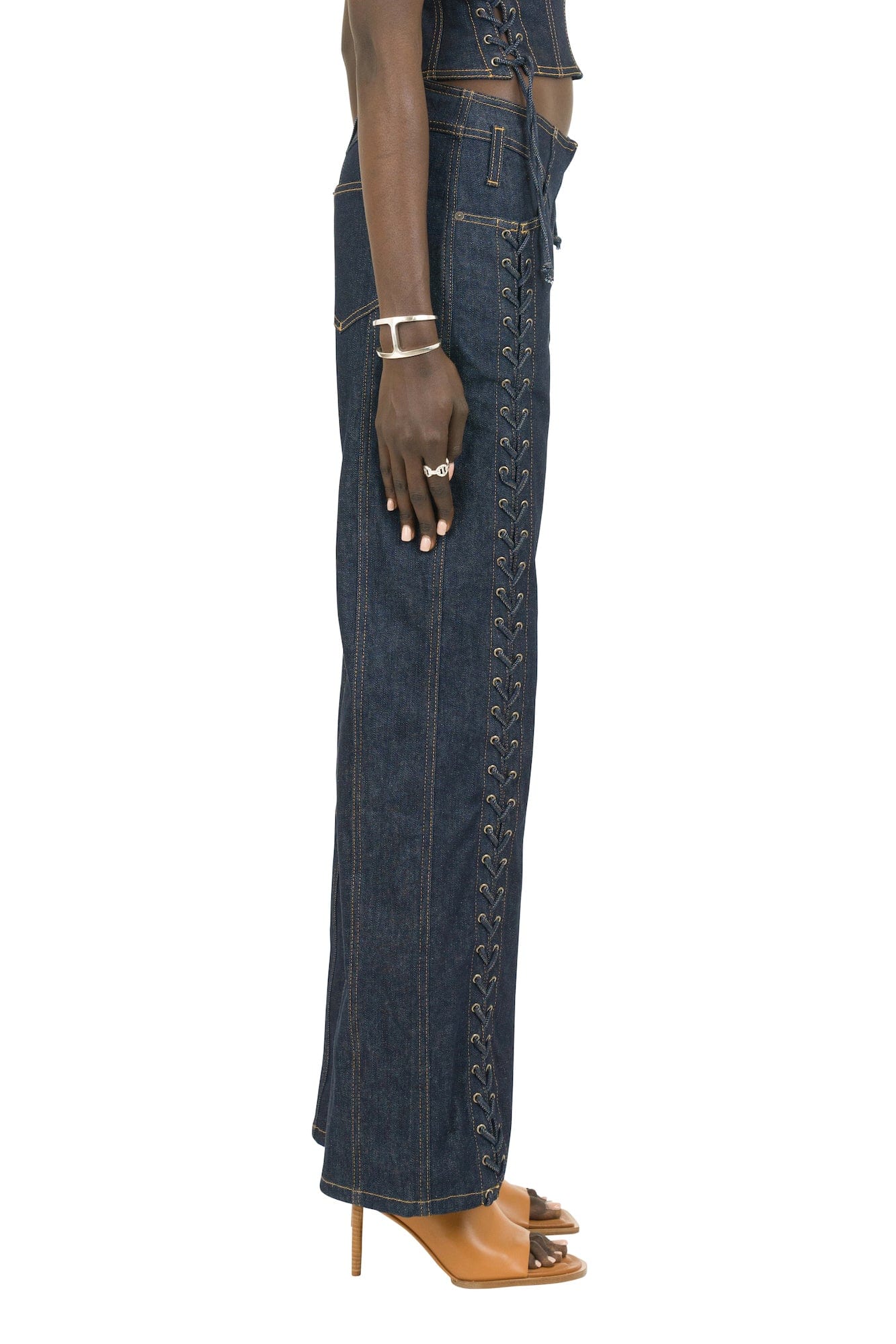 Jean Paul Gaultier Low Waist Large Denim Trouser in Indigo - Image 2