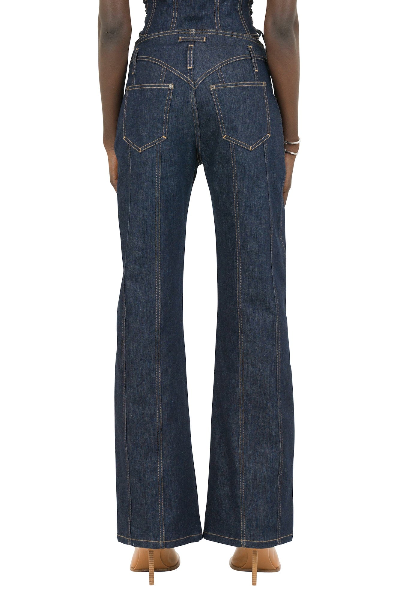 Jean Paul Gaultier Low Waist Large Denim Trouser in Indigo - Image 3
