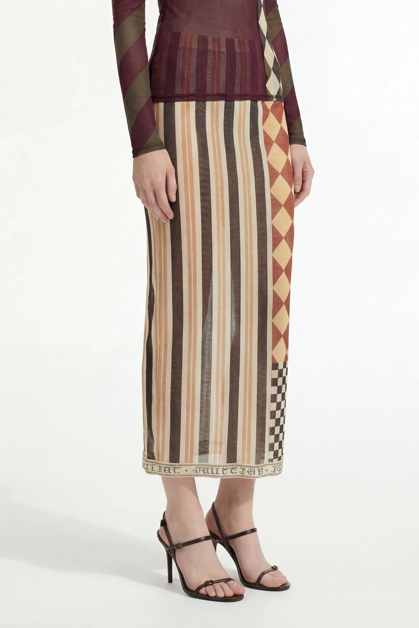 Jean Paul Gaultier Mesh Patchwork Skirt - Image 2