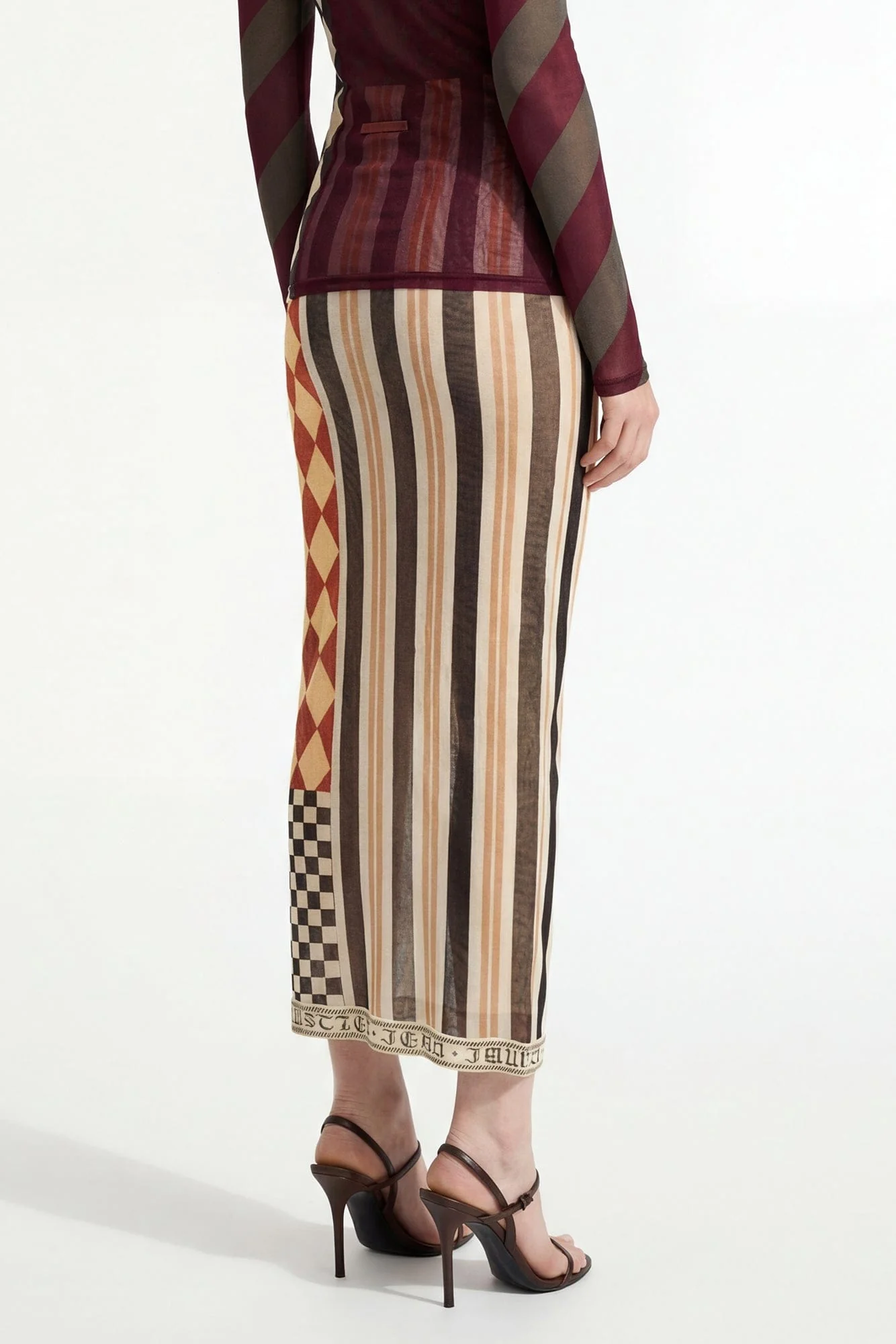 Jean Paul Gaultier Mesh Patchwork Skirt - Image 3