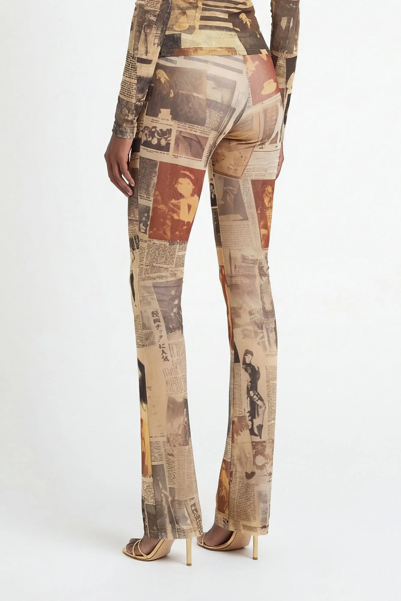Jean Paul Gaultier Mesh Trouser in Journal - Image 3