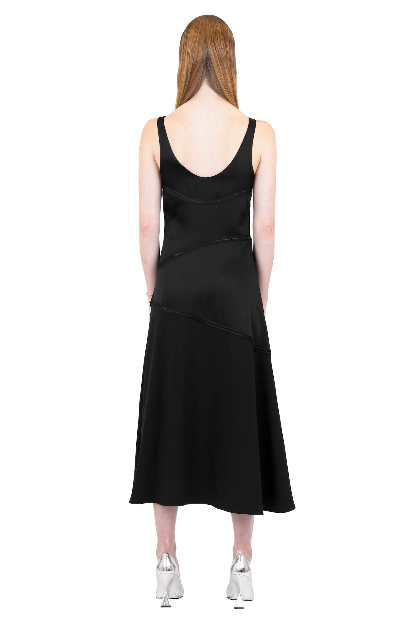 Jil Sander Bias Slip Dress in Black - Image 2