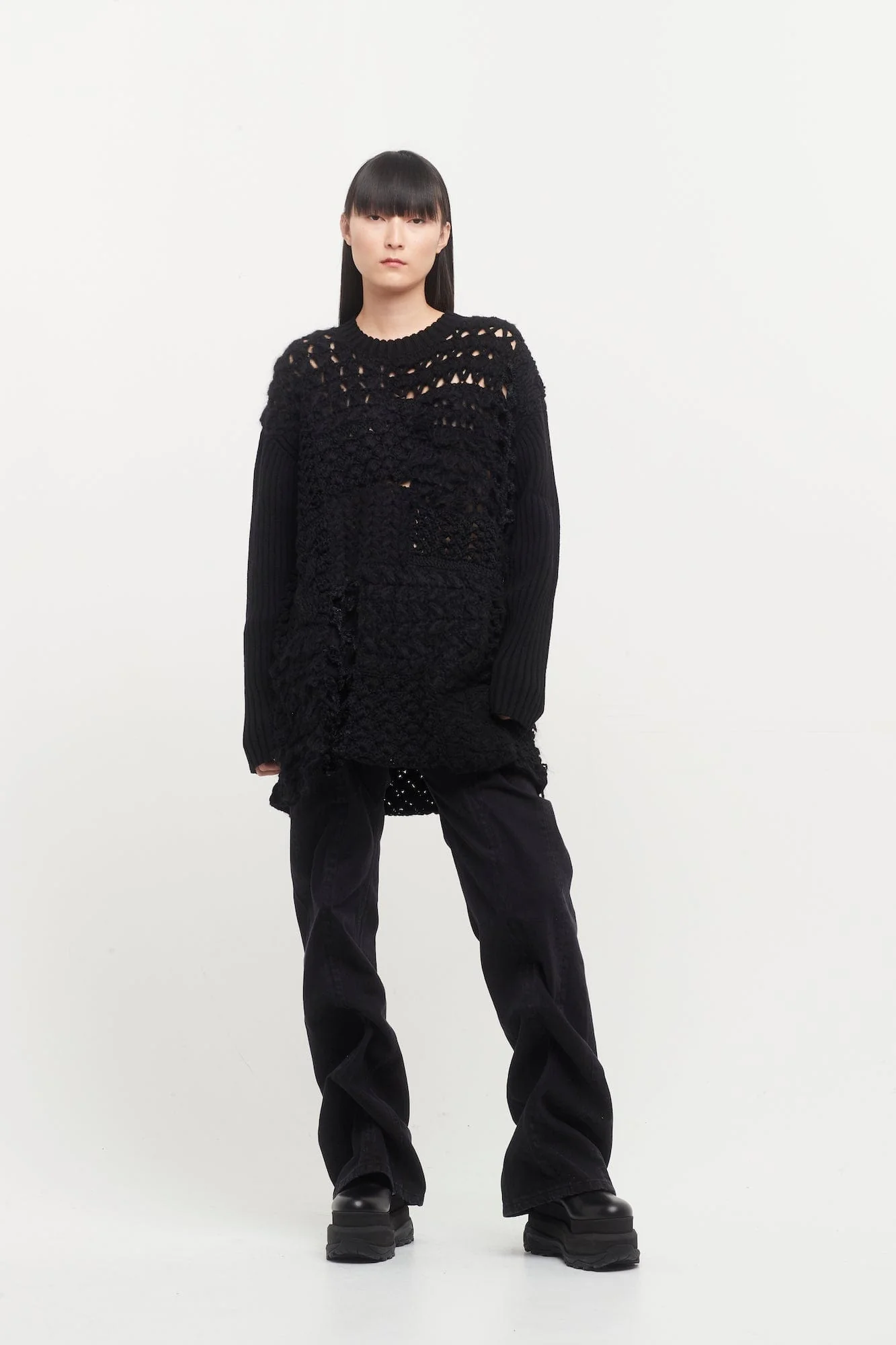 Junya Watanabe Deconstructed Biker Sweater - Image 4