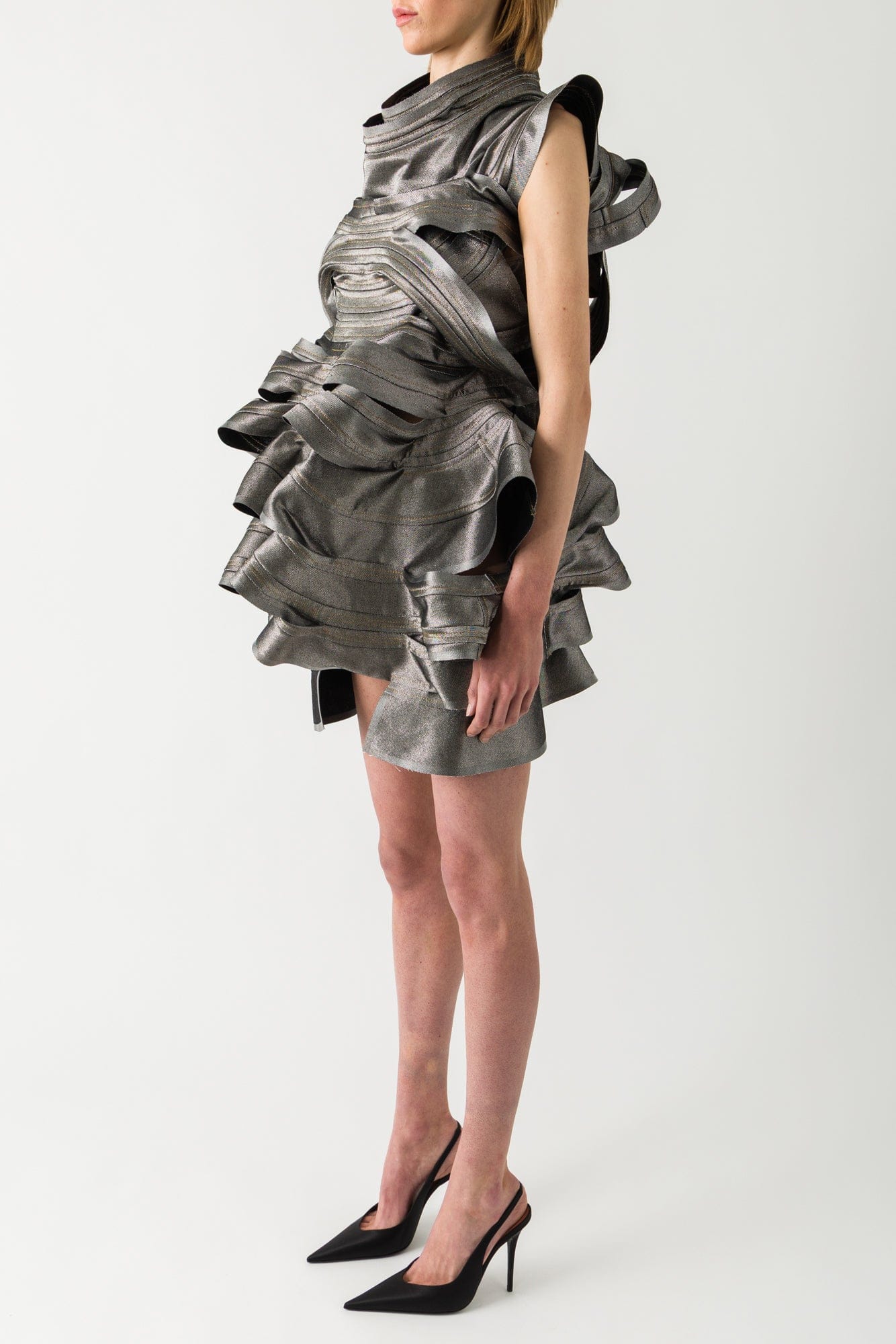 Junya Watanabe Denim Spiral Dress - Image 2