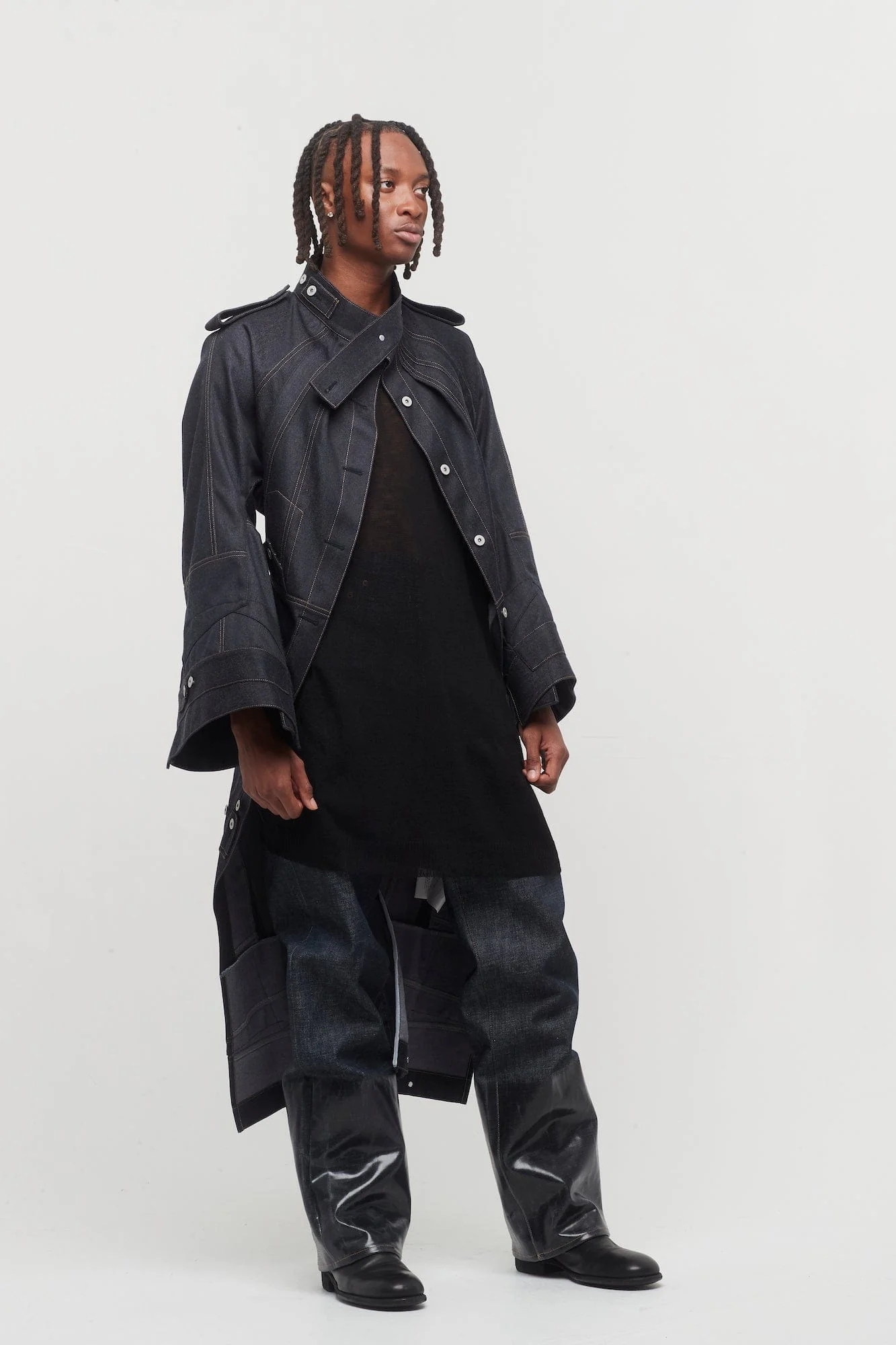 Junya Watanabe MAN Denim Captain Coat - Image 4