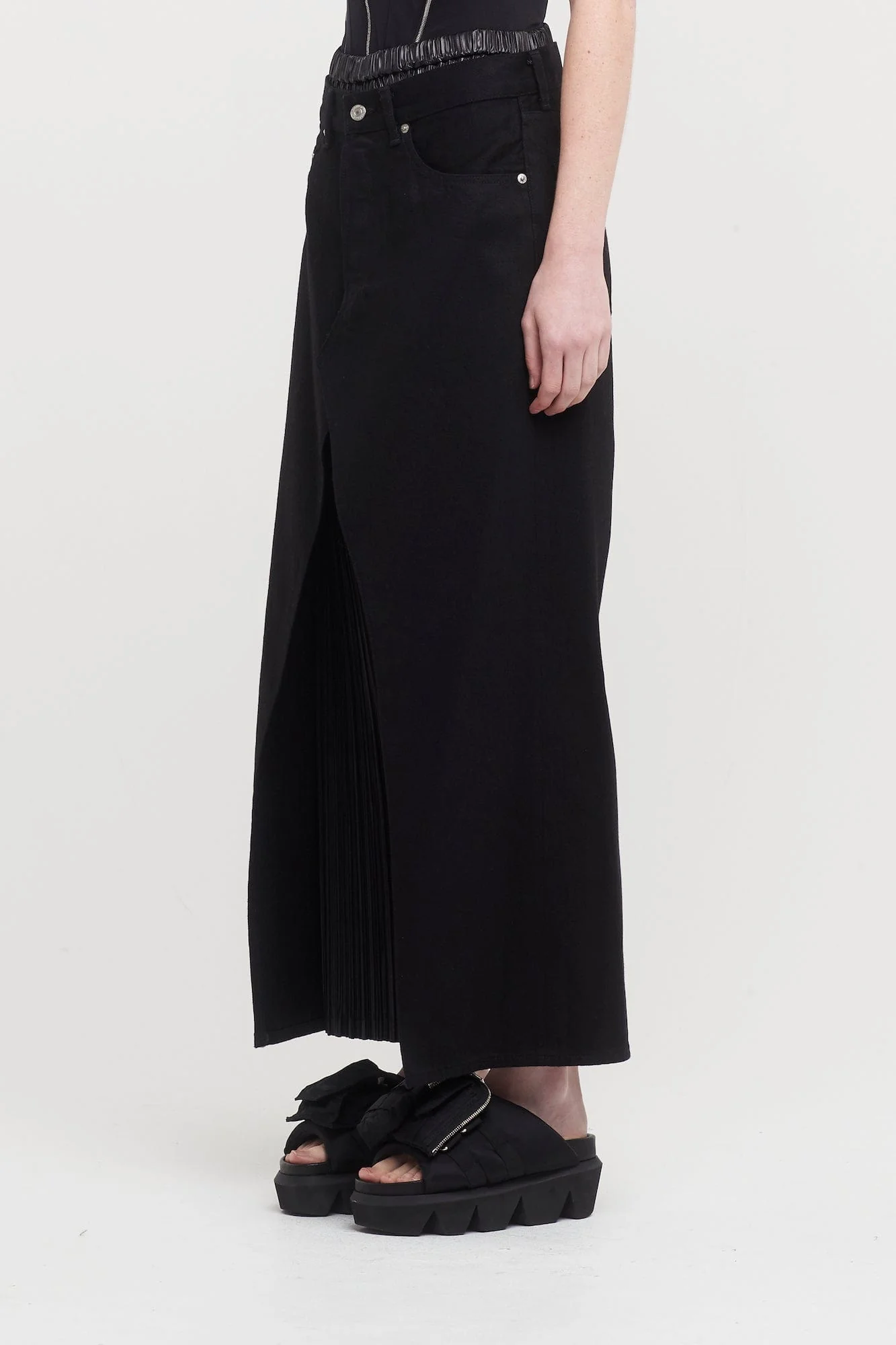 Junya Watanabe Pleated Trouser with Denim Details - Image 2