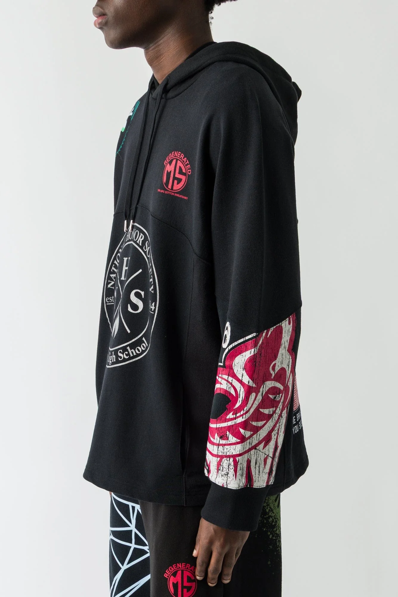 Marine Serre Regenerated Graphic Jersey Hoodie FW25 - Image 2