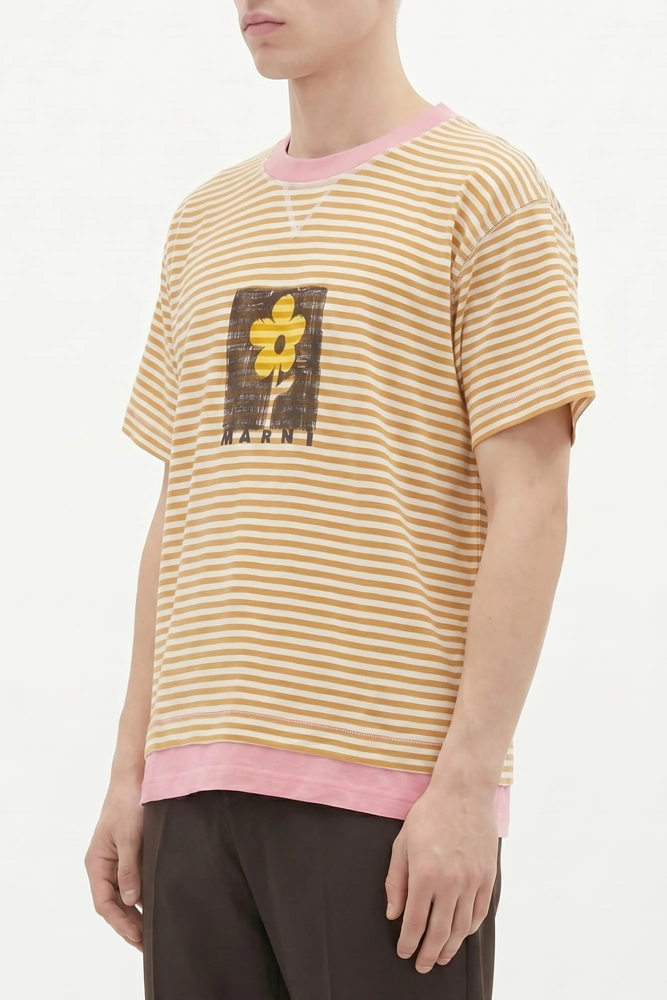Marni Pink Layered T-Shirt SS26 - Image 2