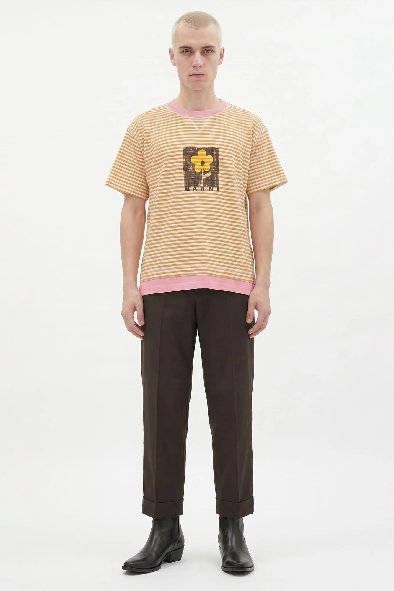 Marni Pink Layered T-Shirt SS26 - Image 4