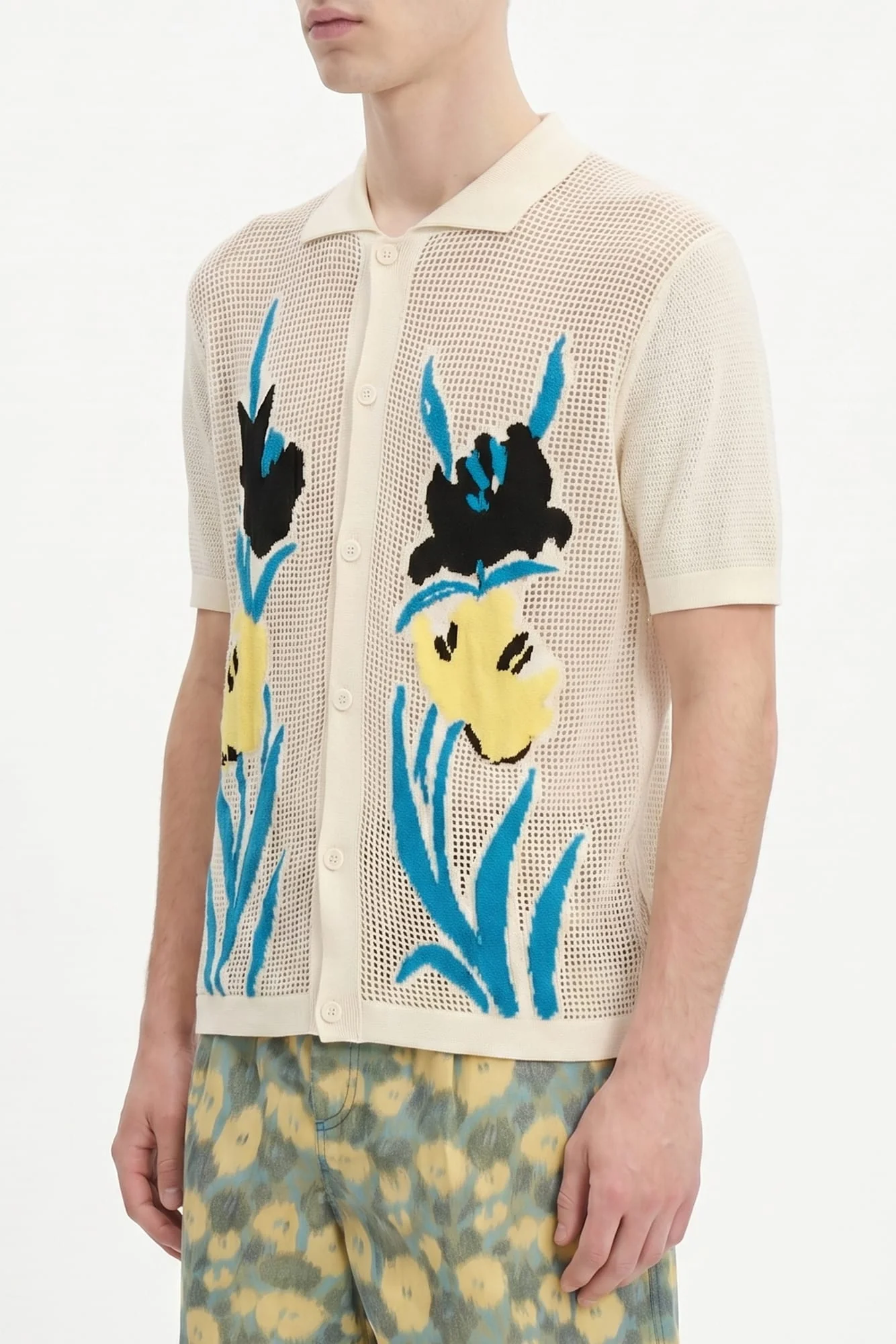 Marni Short Sleeve Floral Motif Cardigan SS26 - Image 2