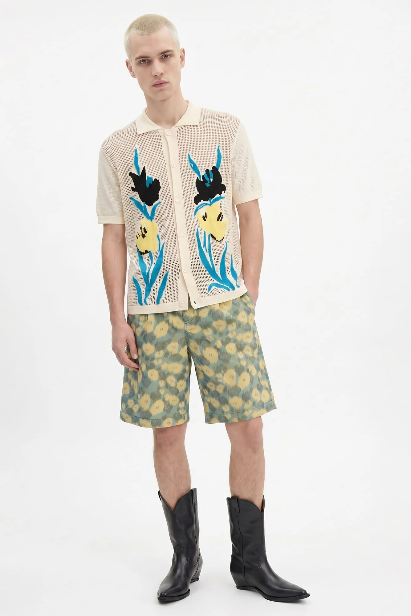 Marni Short Sleeve Floral Motif Cardigan SS26 - Image 4
