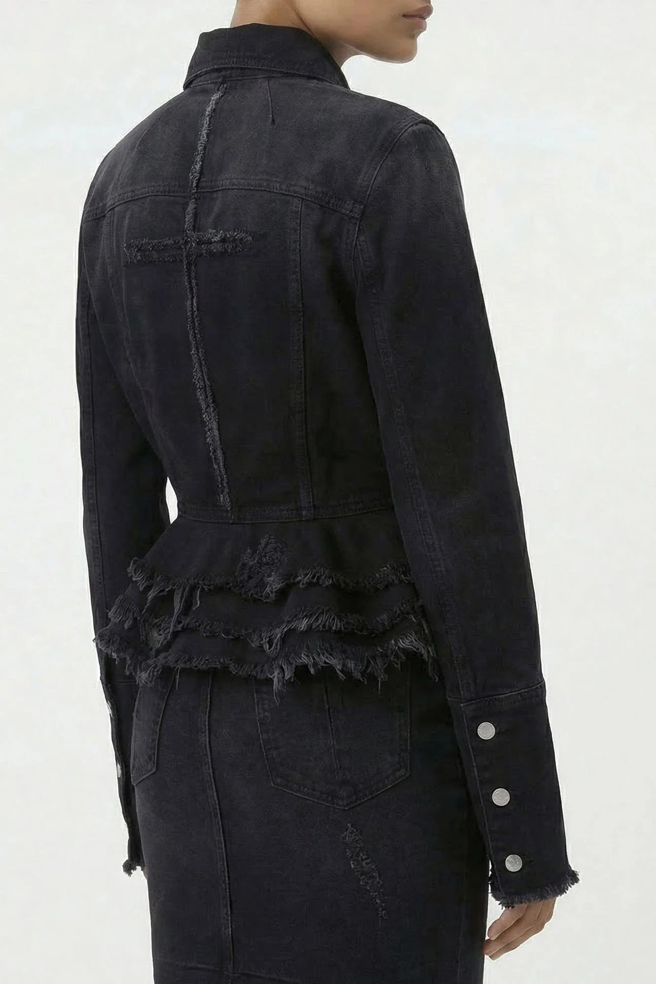 Matières Fécales Mikaela Woven Denim Jacket - Image 3