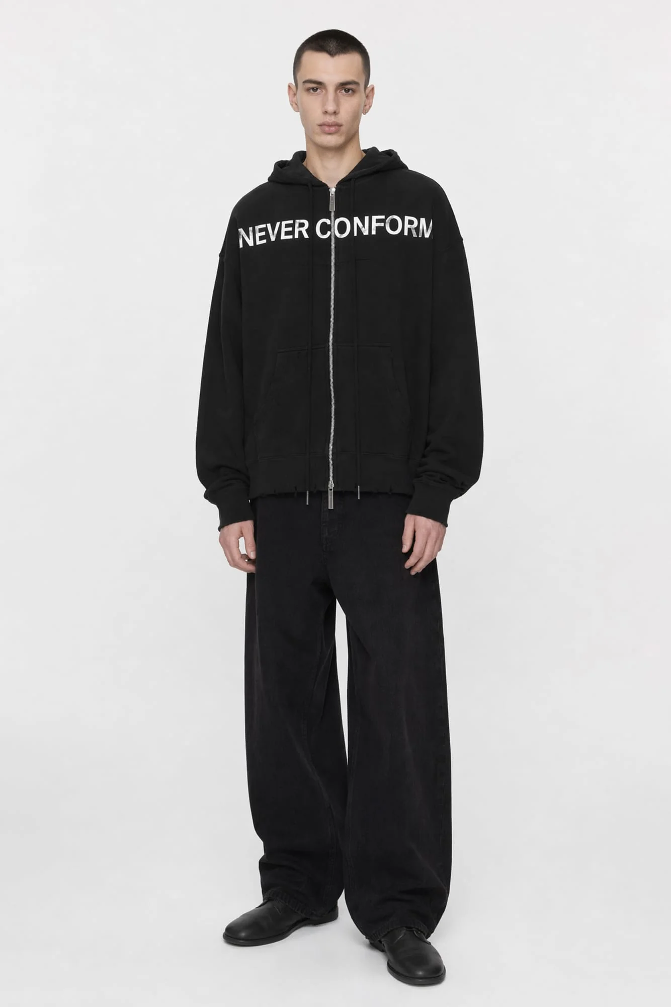 Matières Fécales Unisex Never Conform Knit Hoodie - Image 4