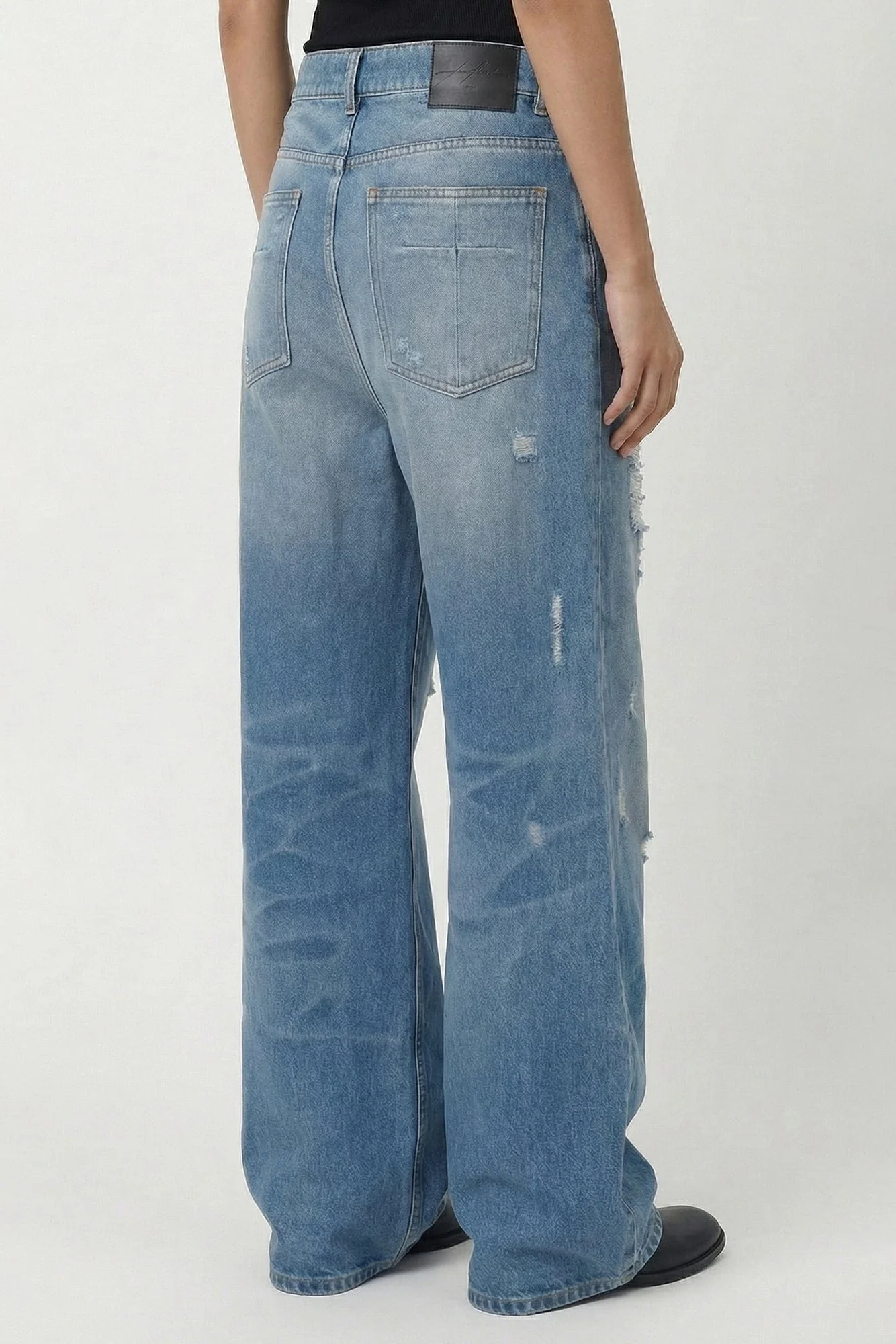 Matières Fécales Unisex Woven Slack Jeans - Image 3