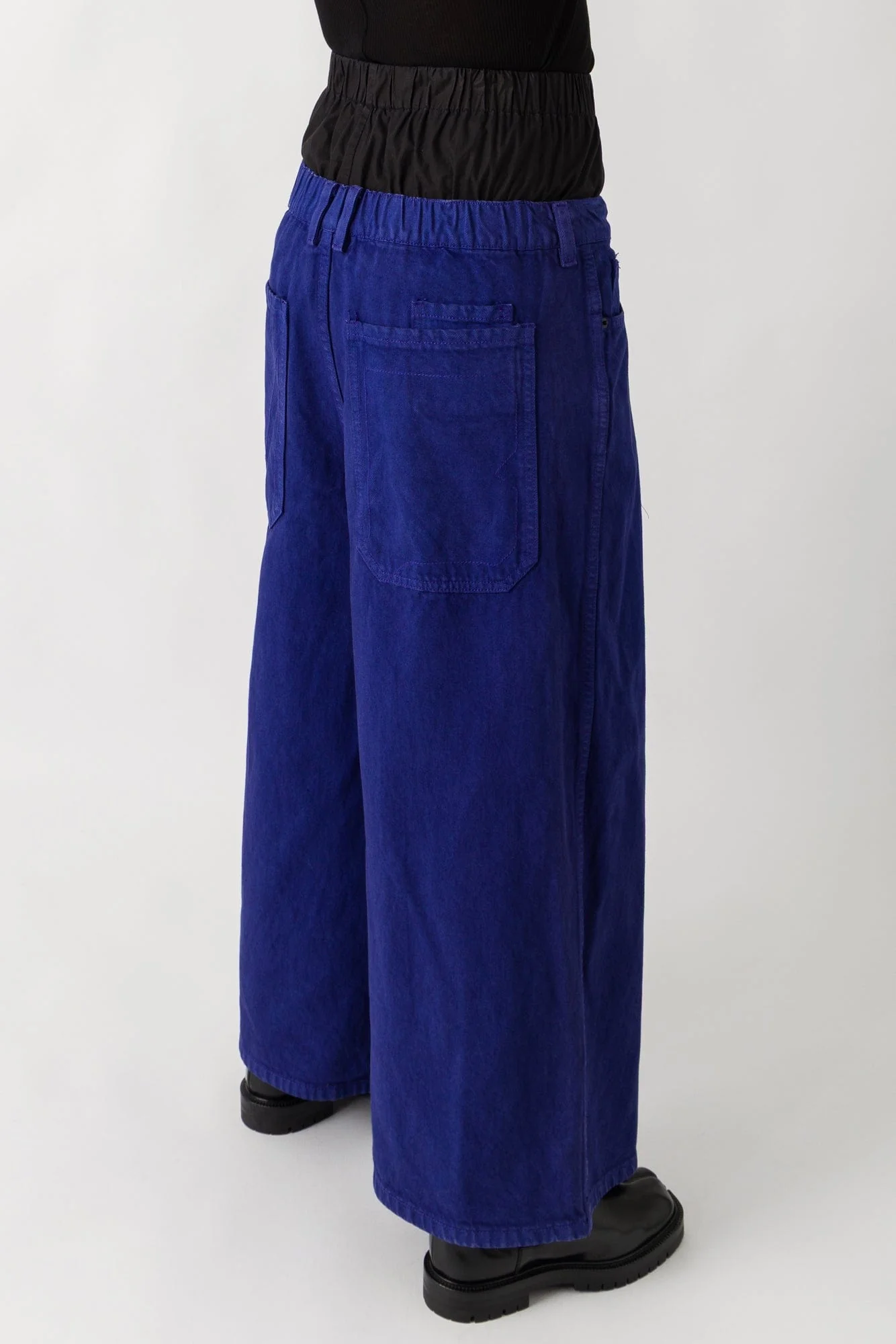 Melitta Baumeister Double Waist Denim Pants in Deep Blue - Image 3