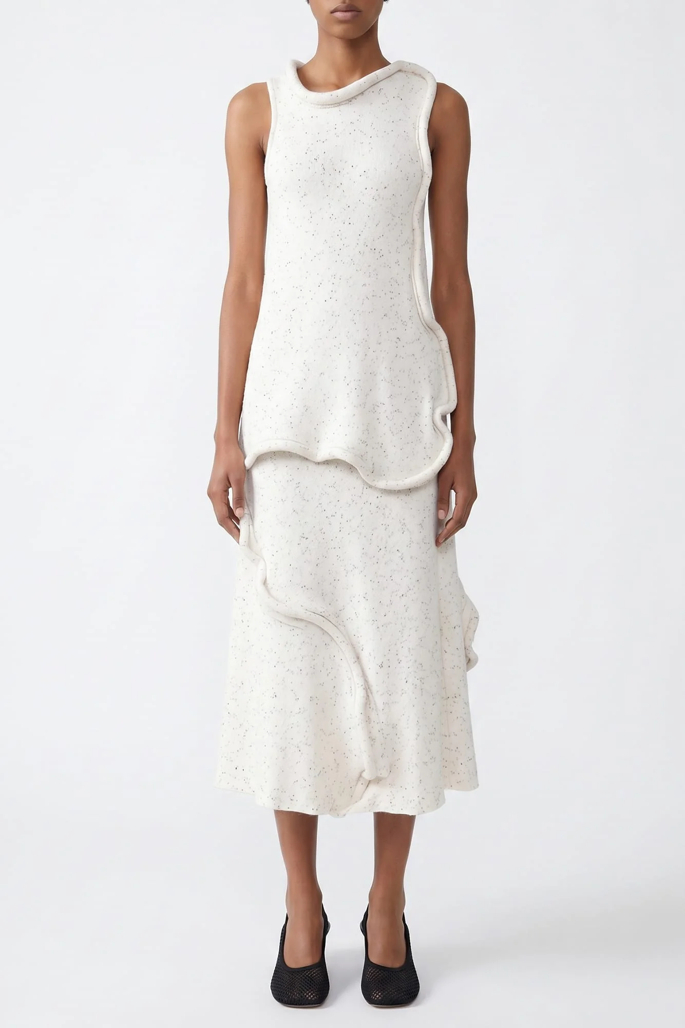 Melitta Baumeister Swirly Dress in White SS26