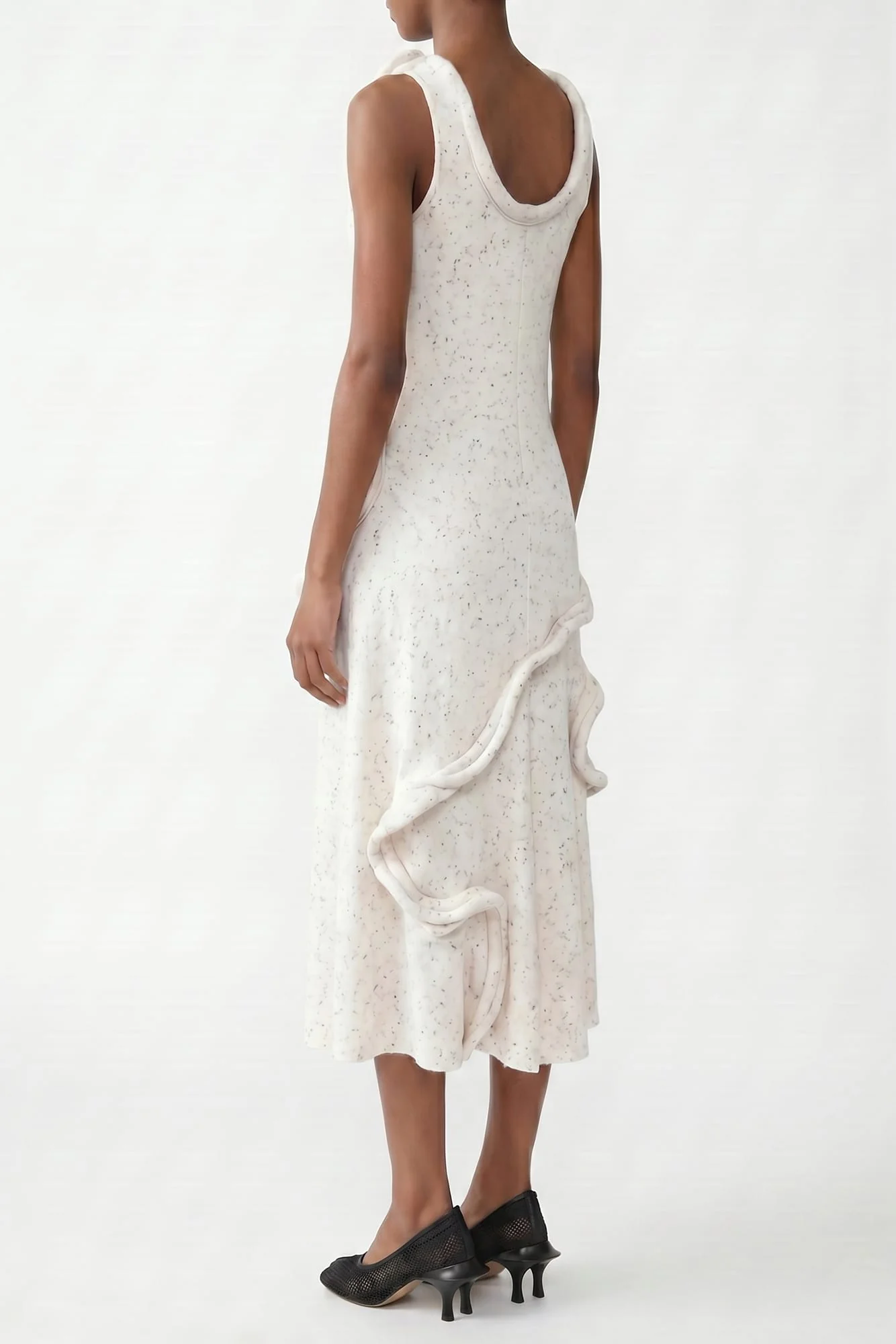 Melitta Baumeister Swirly Dress in White SS26 - Image 3
