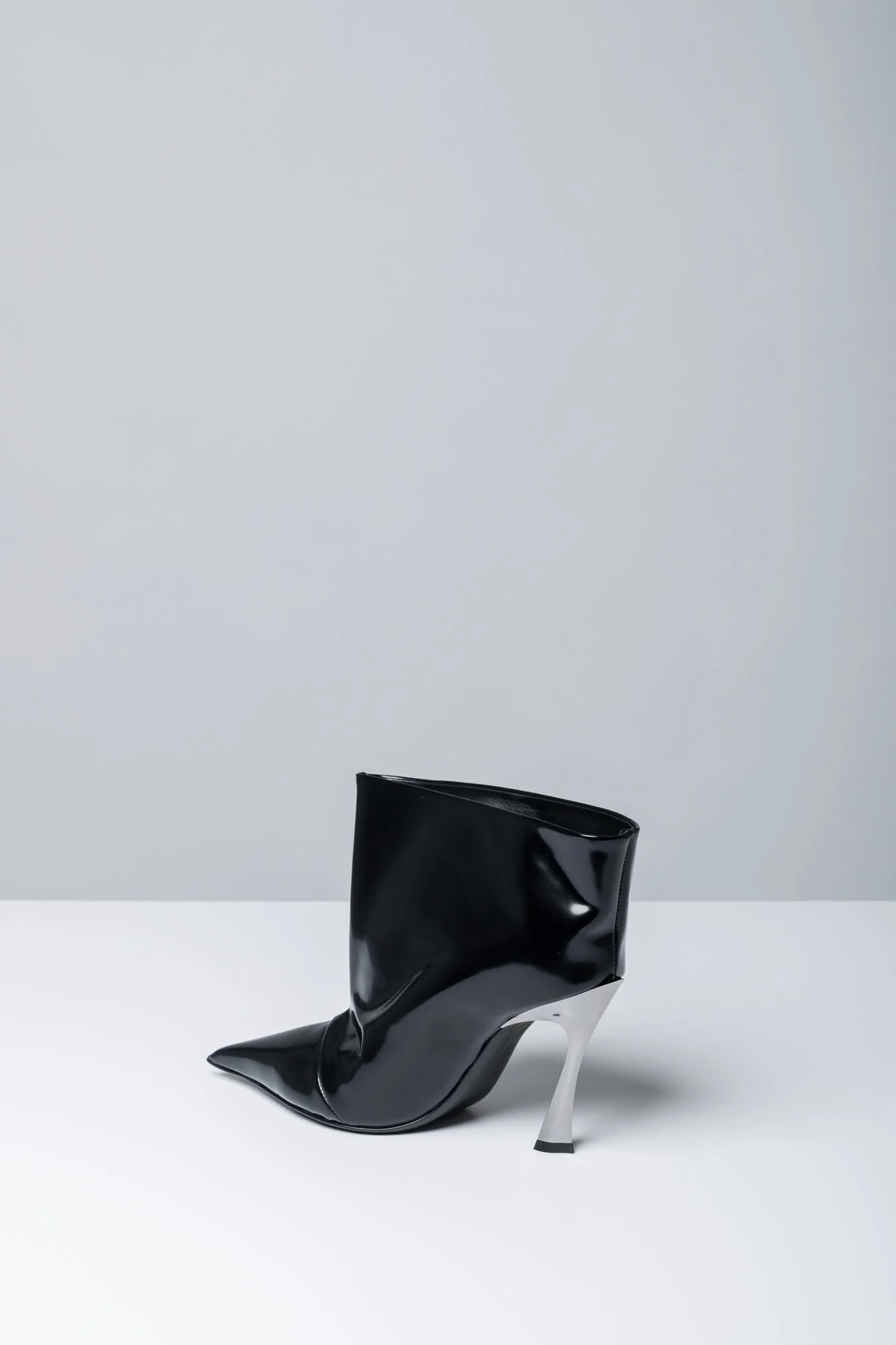 Mugler Ankle Boot in Black Brushed Calf - Image 4