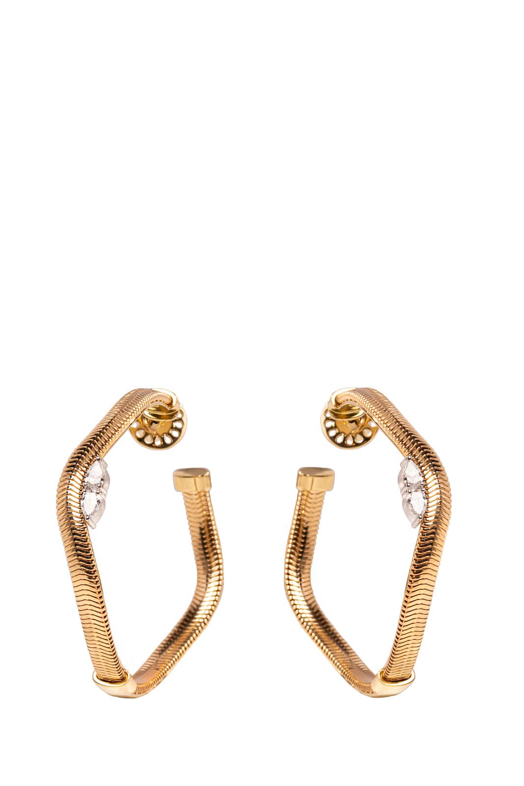 Nikos Koulis Feelings Earrings With White Diamonds