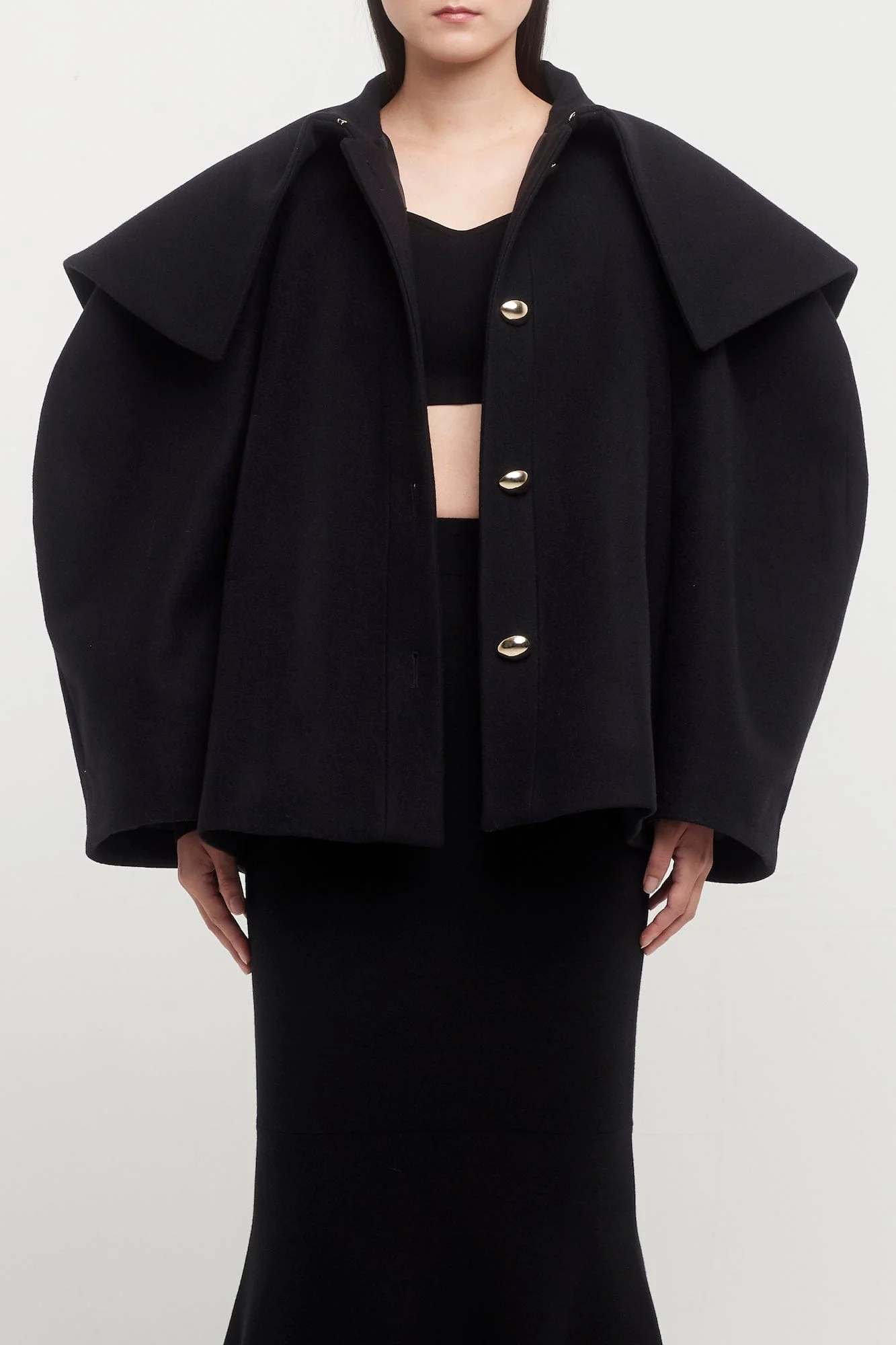 Nina Ricci Cocoon Wool Blend Coat - Image 4