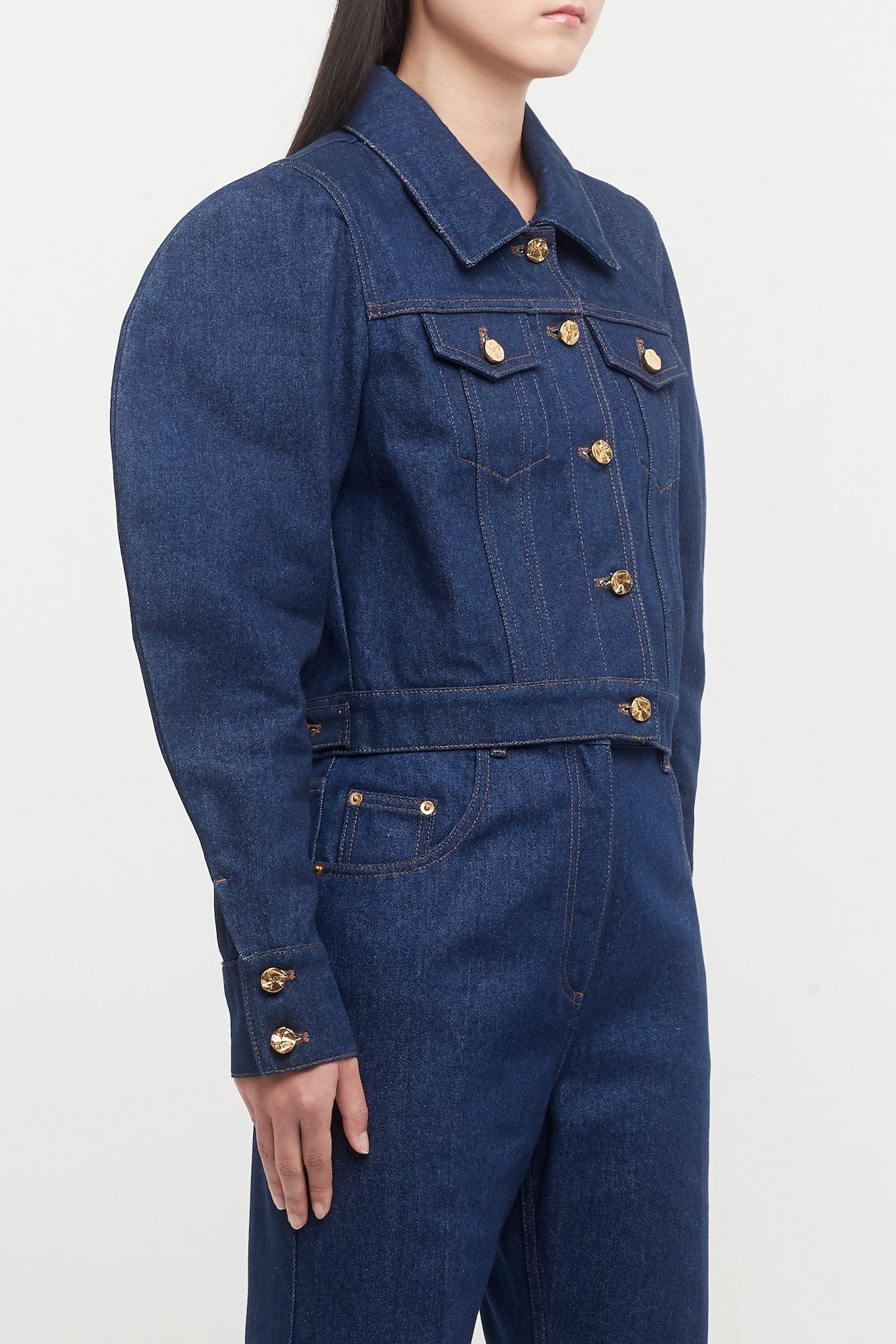 Nina Ricci Trucker Jacket with Cocoon Sleeves - Image 2