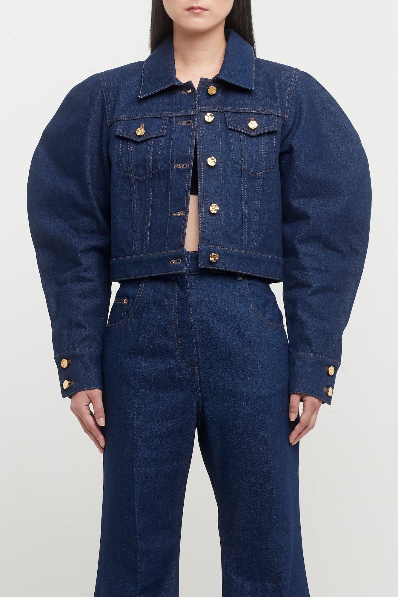 Nina Ricci Trucker Jacket with Cocoon Sleeves - Image 4