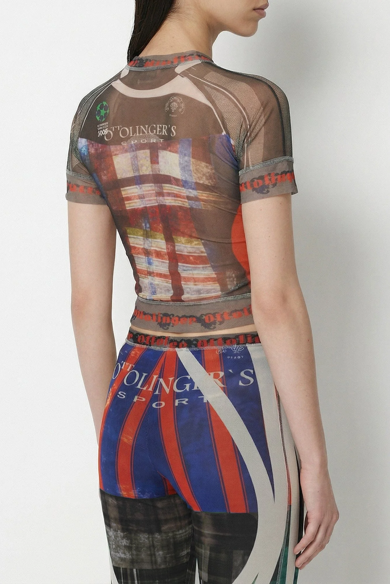 Ottolinger Mesh Otto T-Shirt in Racing Plaid - Image 3