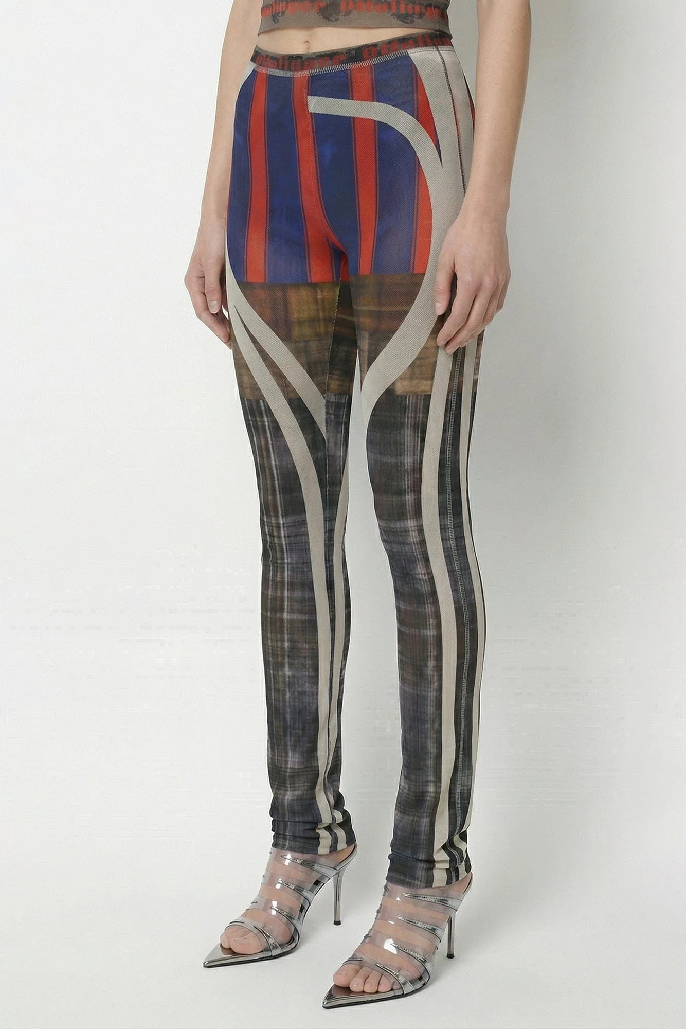Ottolinger Mesh Pants in Racing Plaid - Image 2