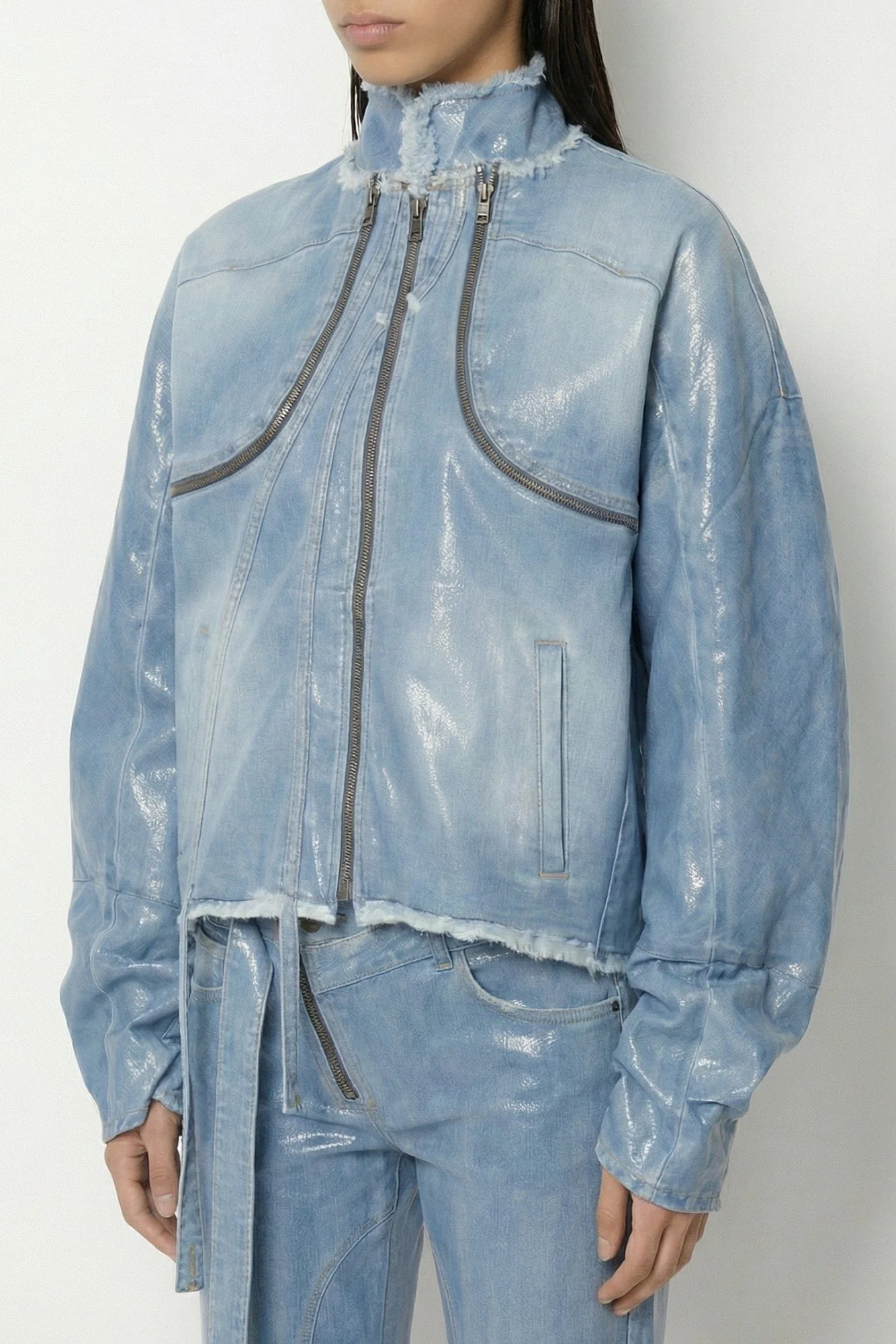 Ottolinger Glazed Denim Zip Jacket - Image 2