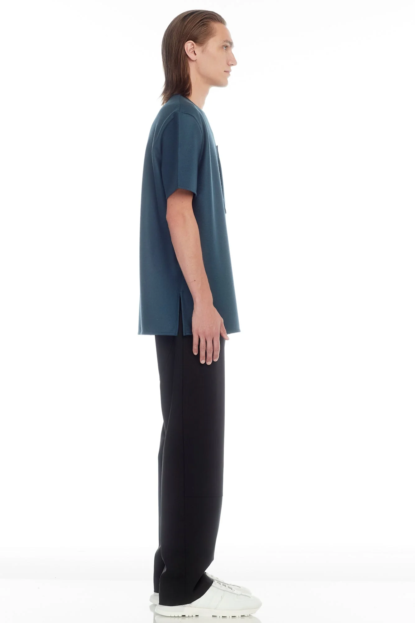 Jil Sander T-Shirt CN SS in Aqua - Image 4