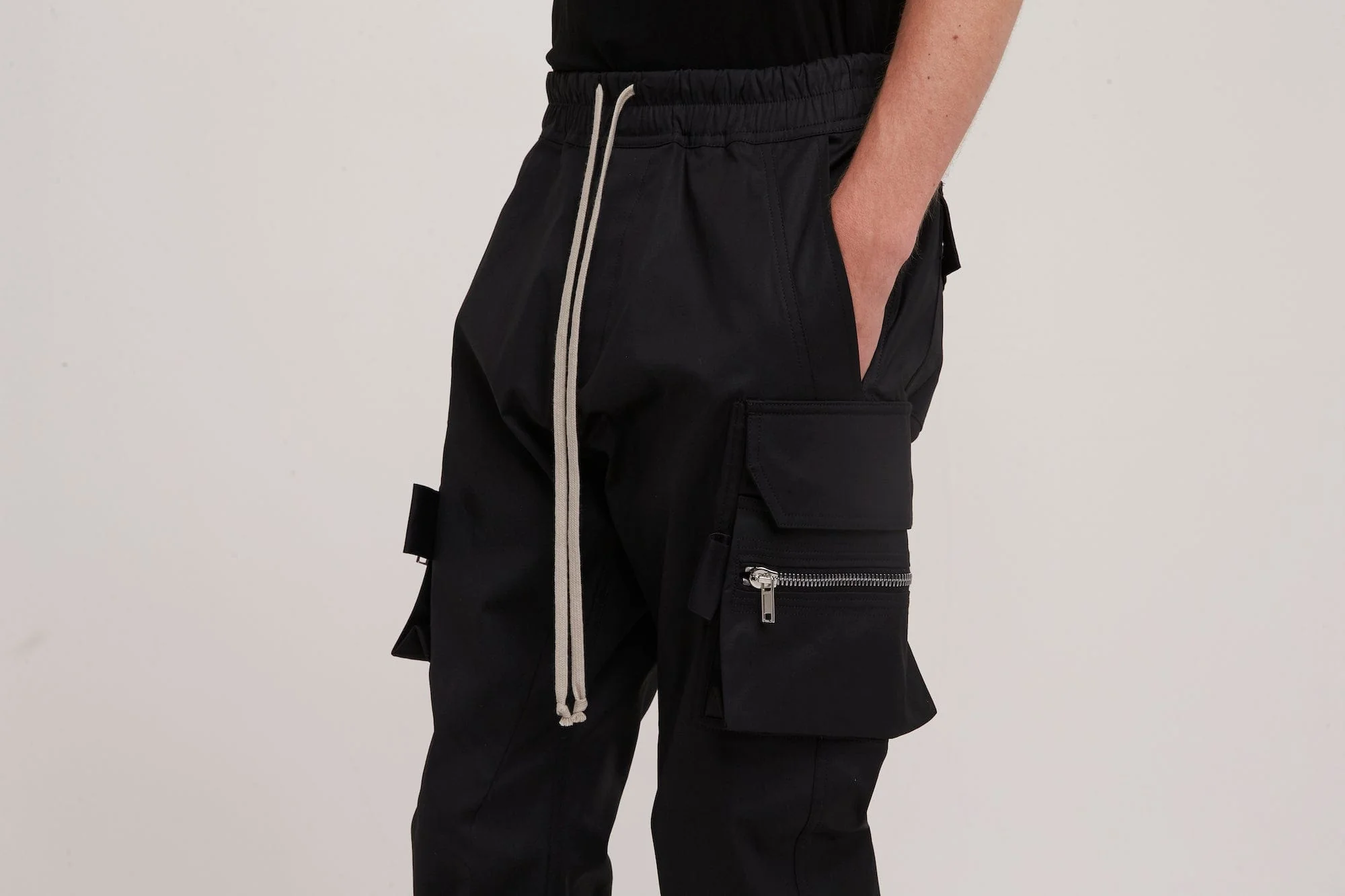 Rick Owens Mastodon Cargo Pants in Black - Image 4