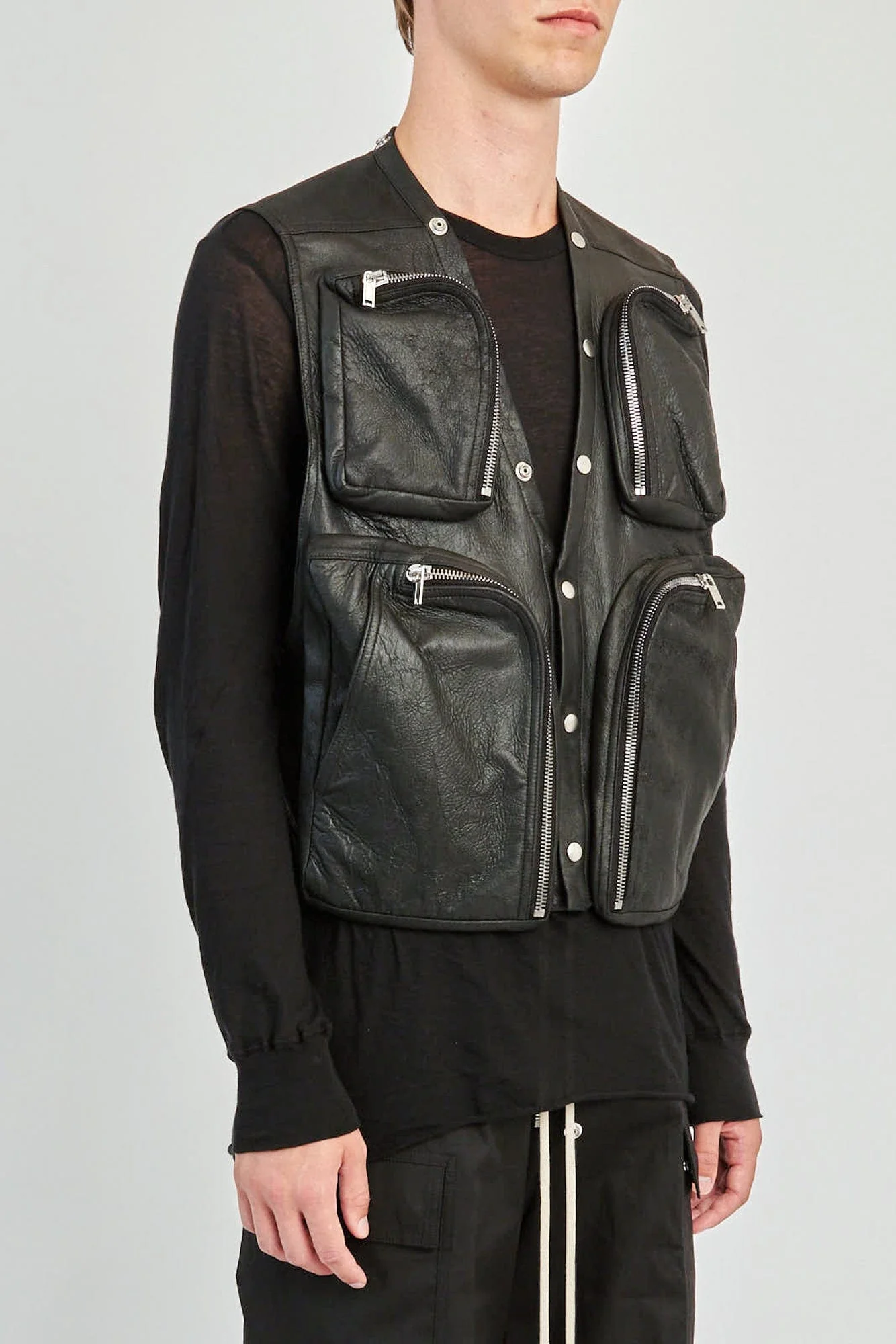 Rick Owens Cargo Vest in Black - Image 2