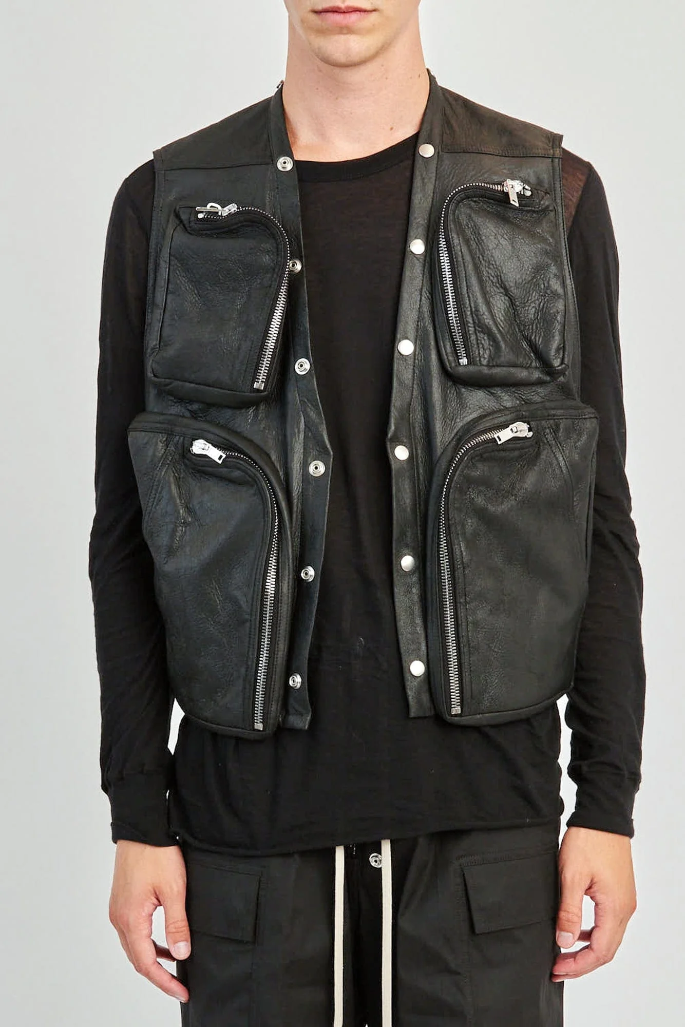 Rick Owens Cargo Vest in Black - Image 4