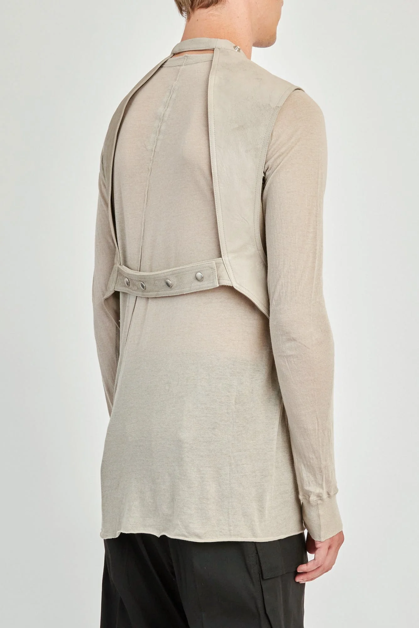 Rick Owens Cargo Vest in Pearl - Image 3