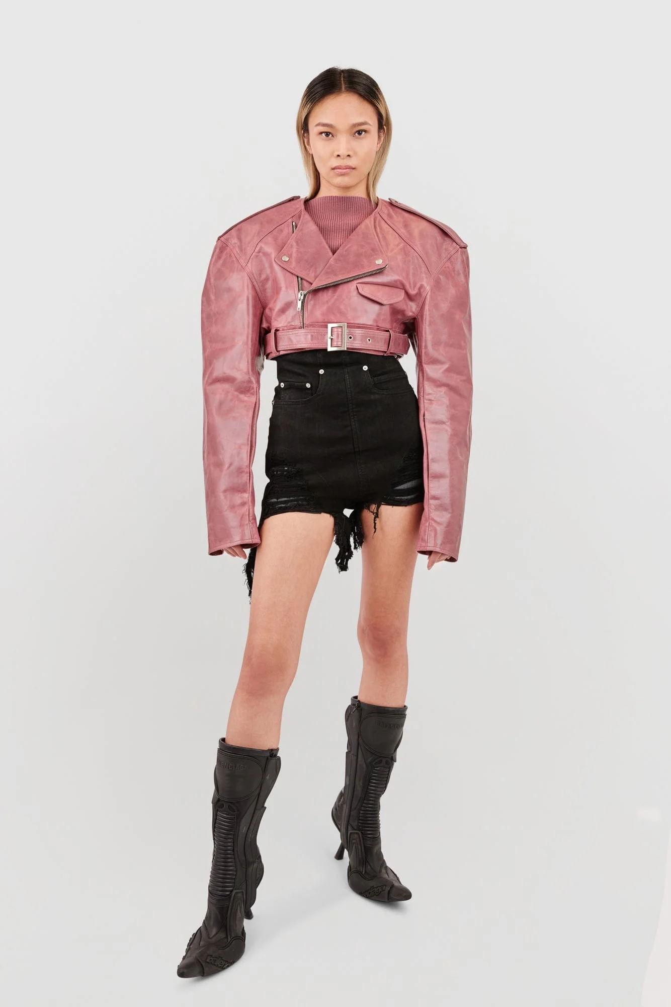 Rick Owens Micro Biker in Thulian - Image 4