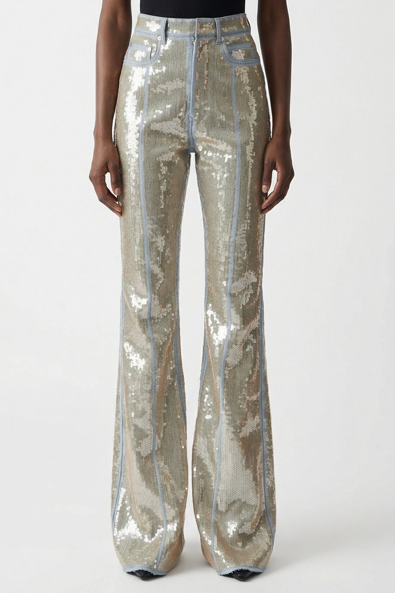 Rick Owens Bolan Bootcut Denim in Blue/Sand SS26