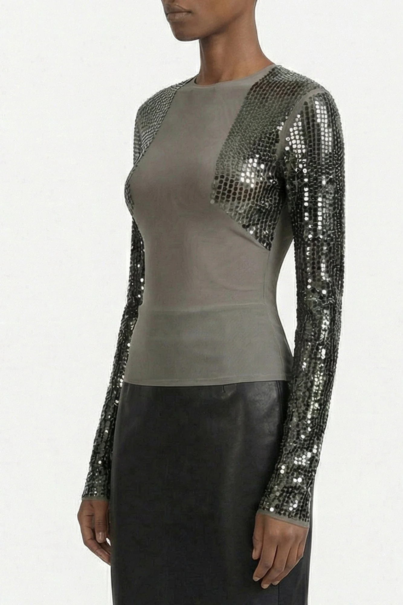 Rick Owens Dennis T-Shirt in Dust/Bronze SS26 - Image 2