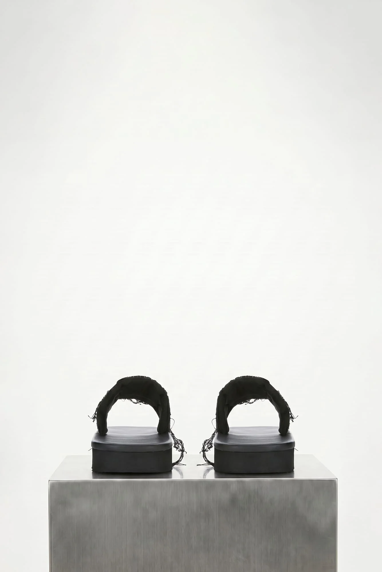 Rick Owens DRKSHDW Denim Slides in Black - Image 4