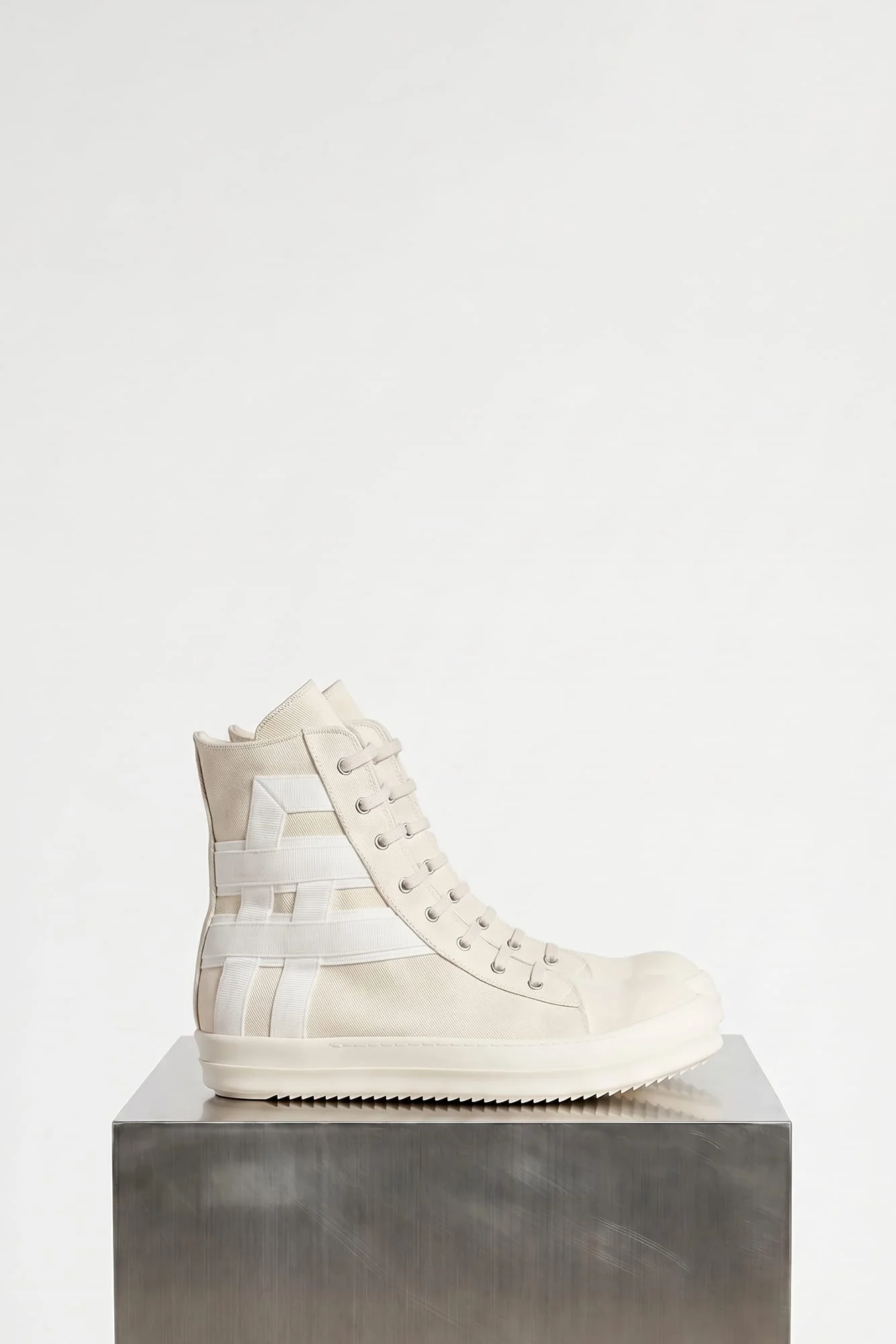 Rick Owens DRKSHDW Denim Sneaks in Milk