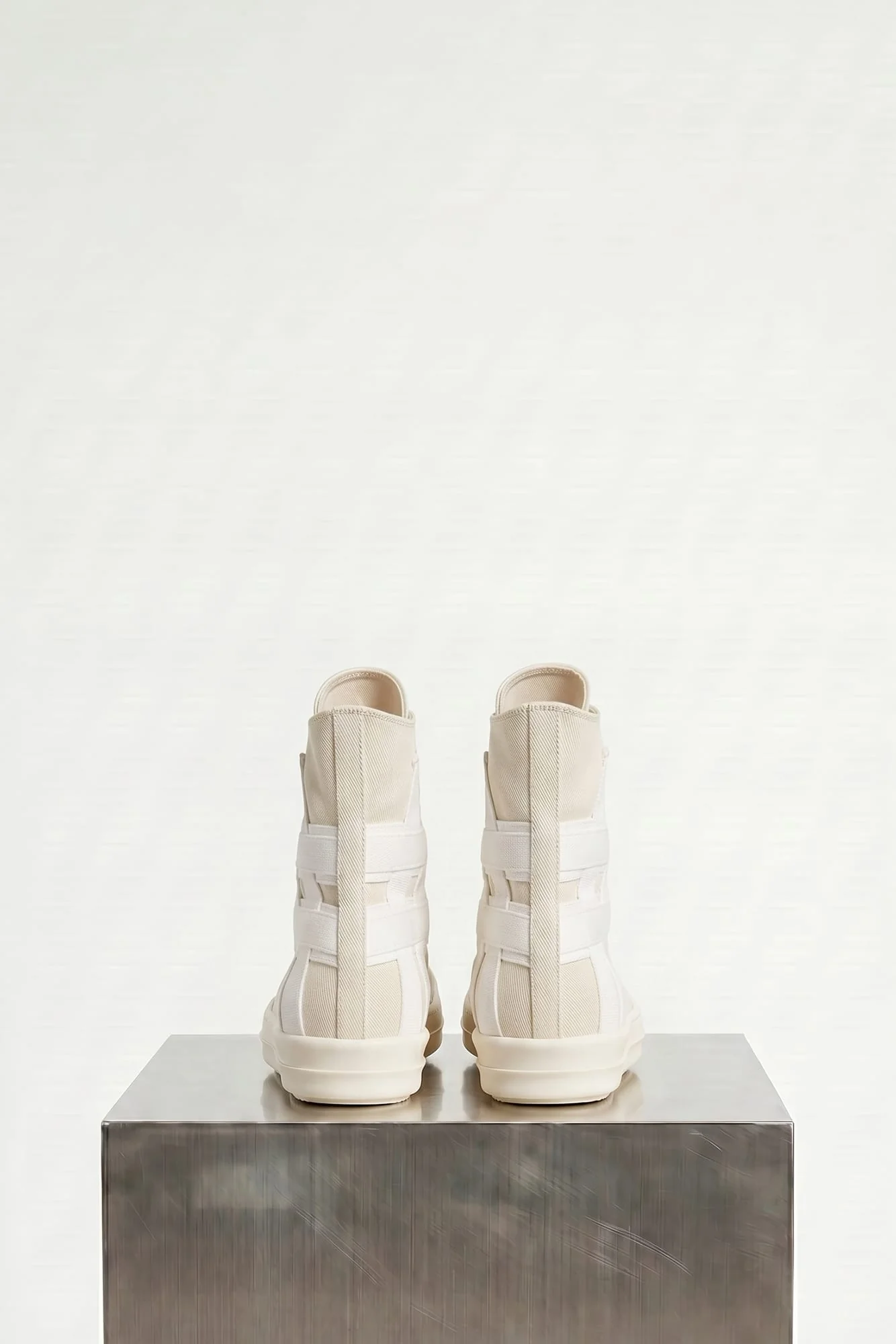 Rick Owens DRKSHDW Denim Sneaks in Milk - Image 4