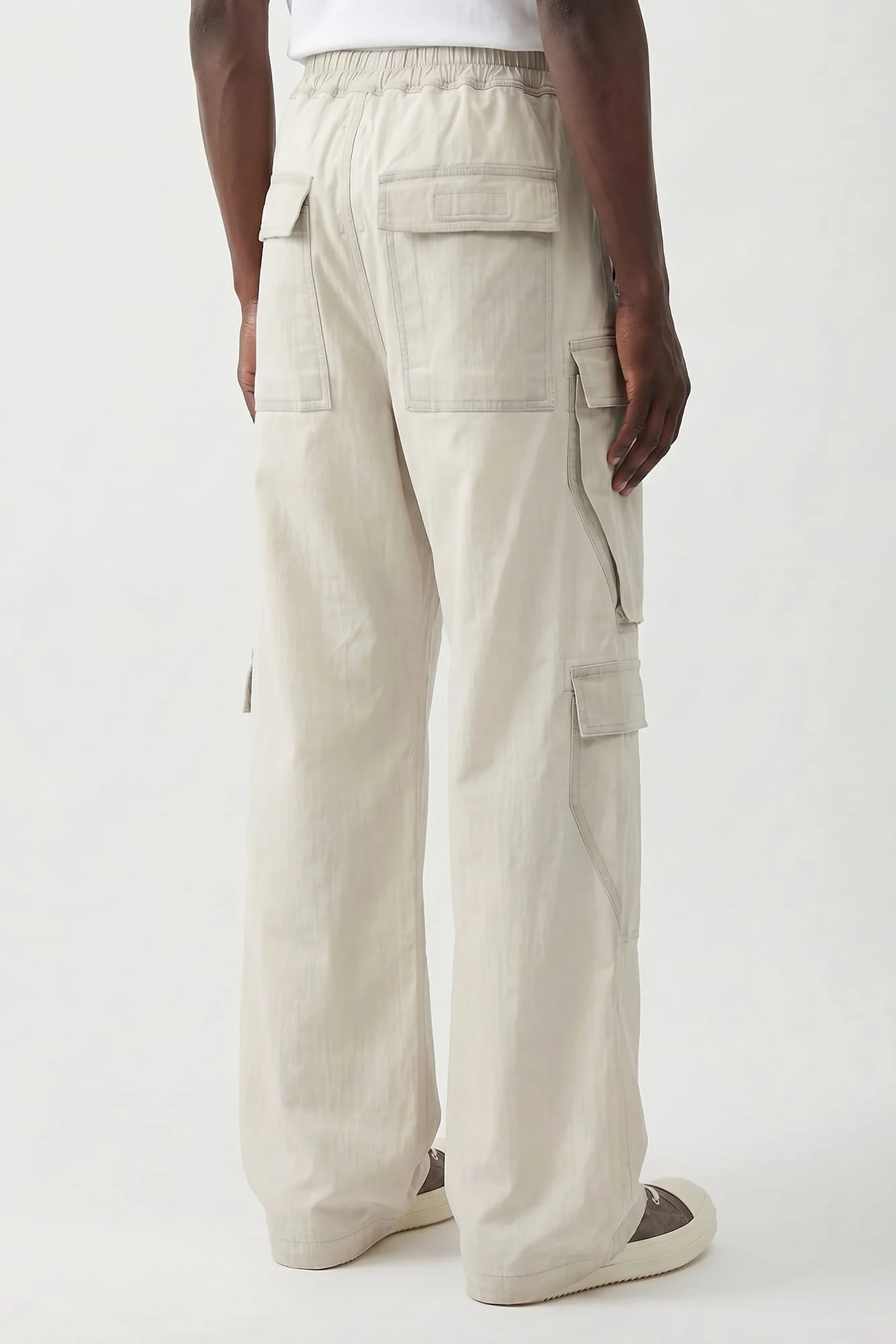 Rick Owens DRKSHDW Double Cargo Jumbo Belas in Milk Wash - Image 3