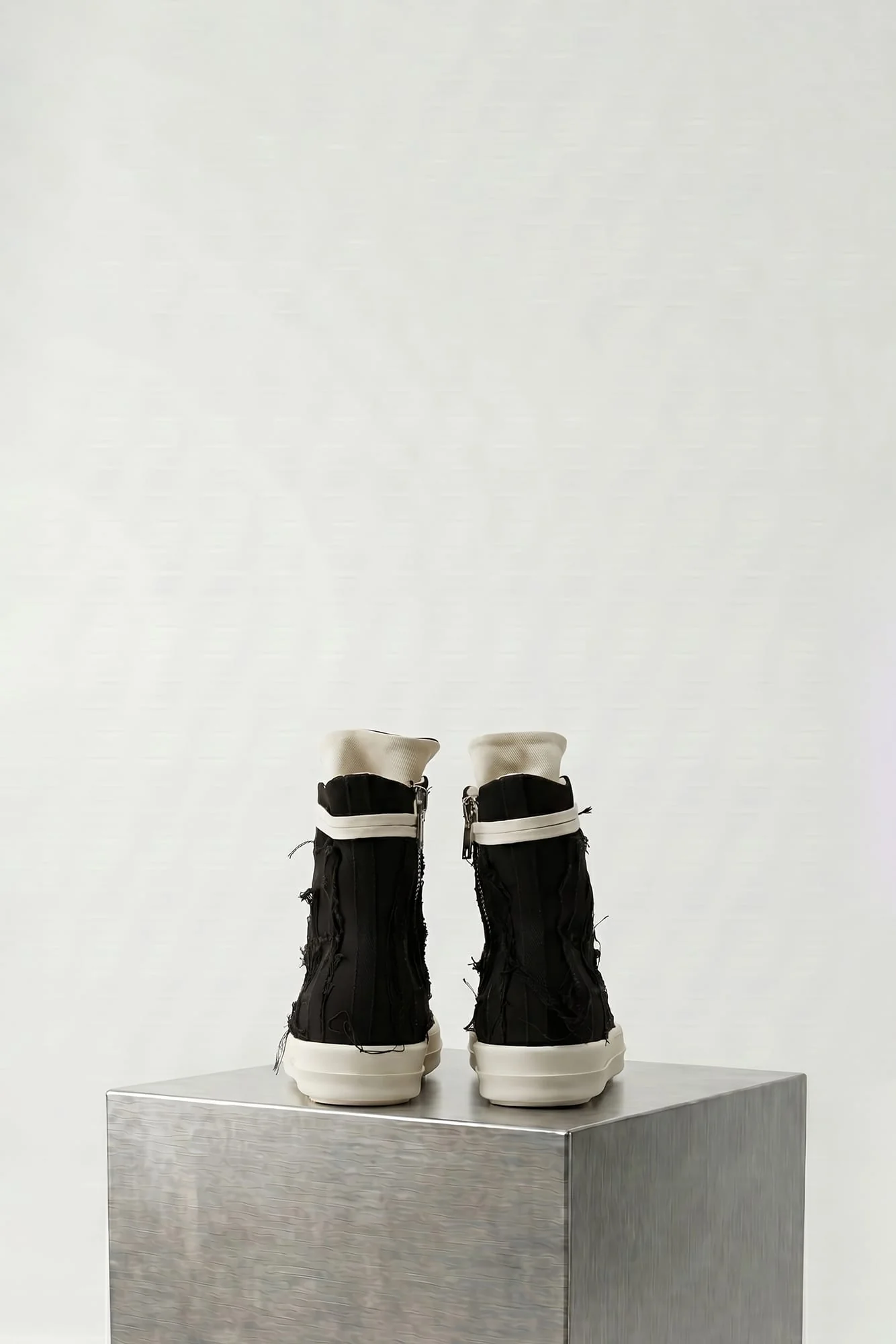 Rick Owens DRKSHDW M Denim Sneaks in Black - Image 4