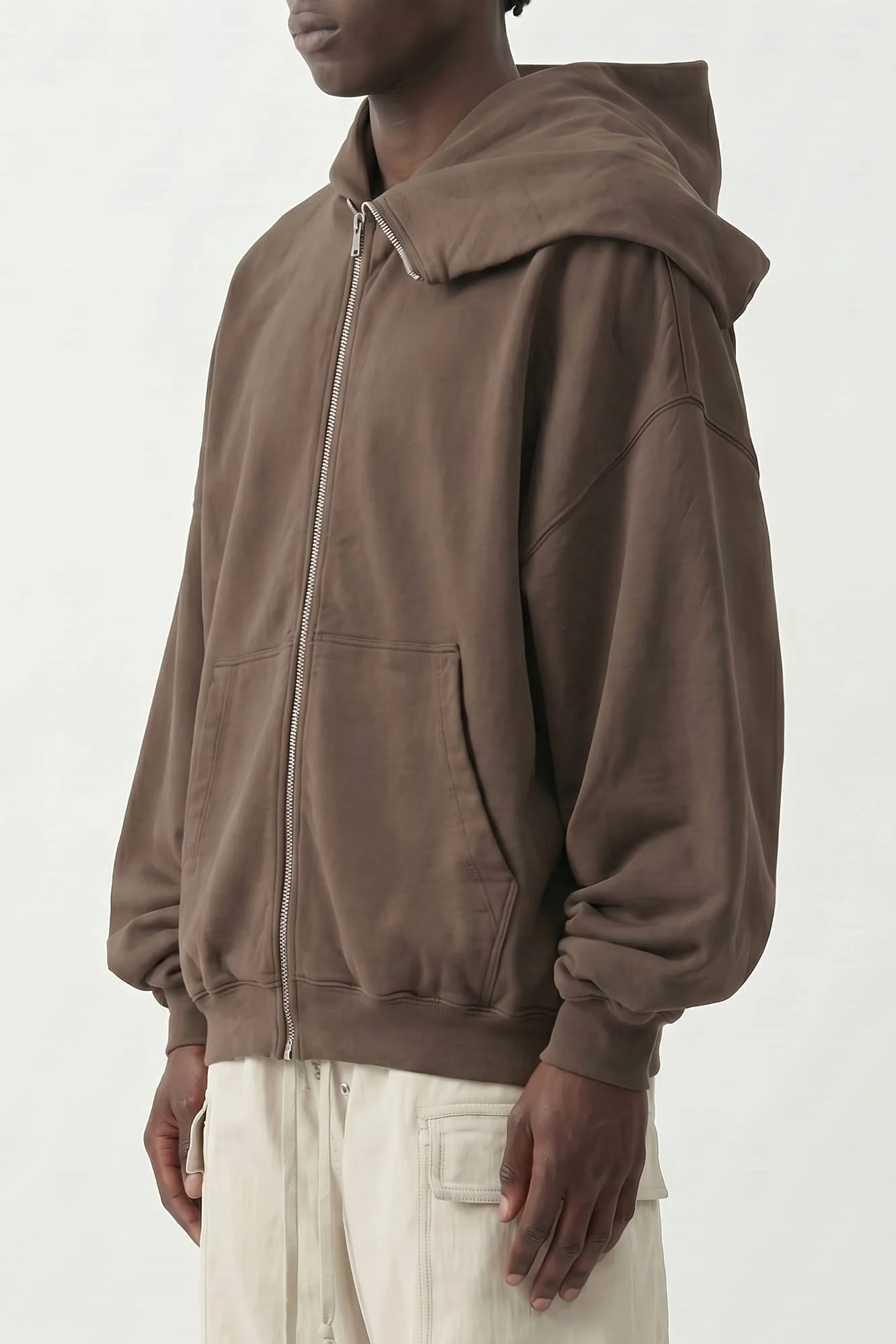 Rick Owens DRKSHDW Mountain Hun Hoodie in Dust - Image 2